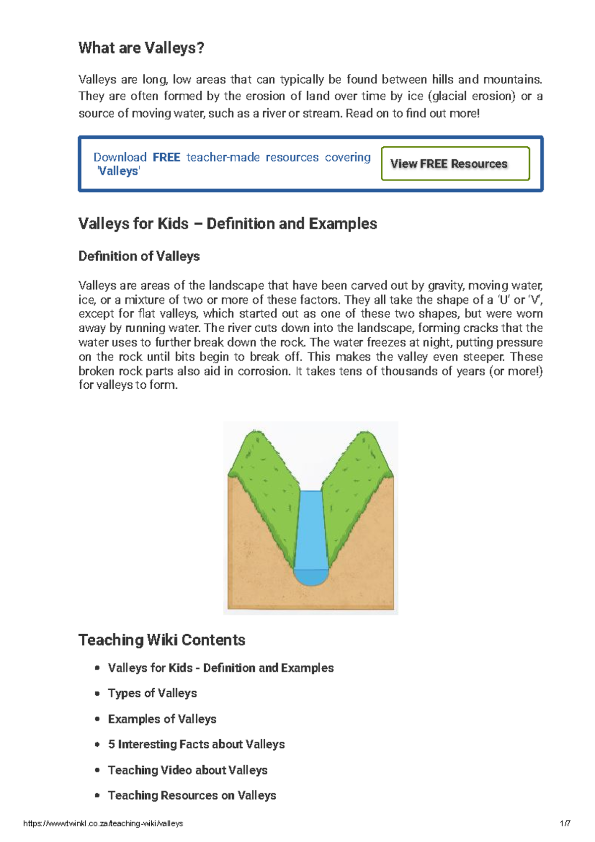 Geography Teaching Wiki: Understanding Valleys and Their Types - Studocu