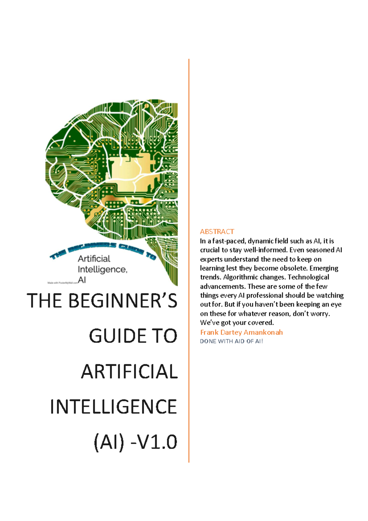 The Beginners Guide to Artificial Intelligence (AI) - Studocu