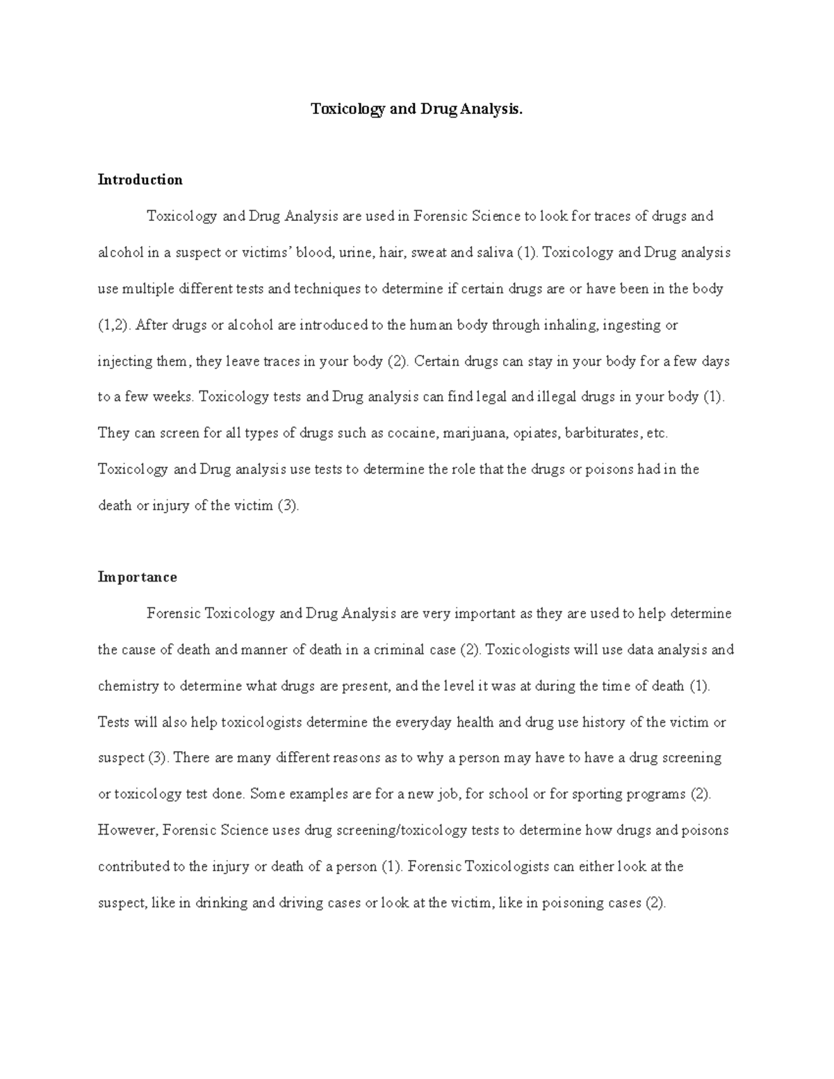 FRSC 2020 - Forensic Toxicology and Drug Analysis Research Project ...