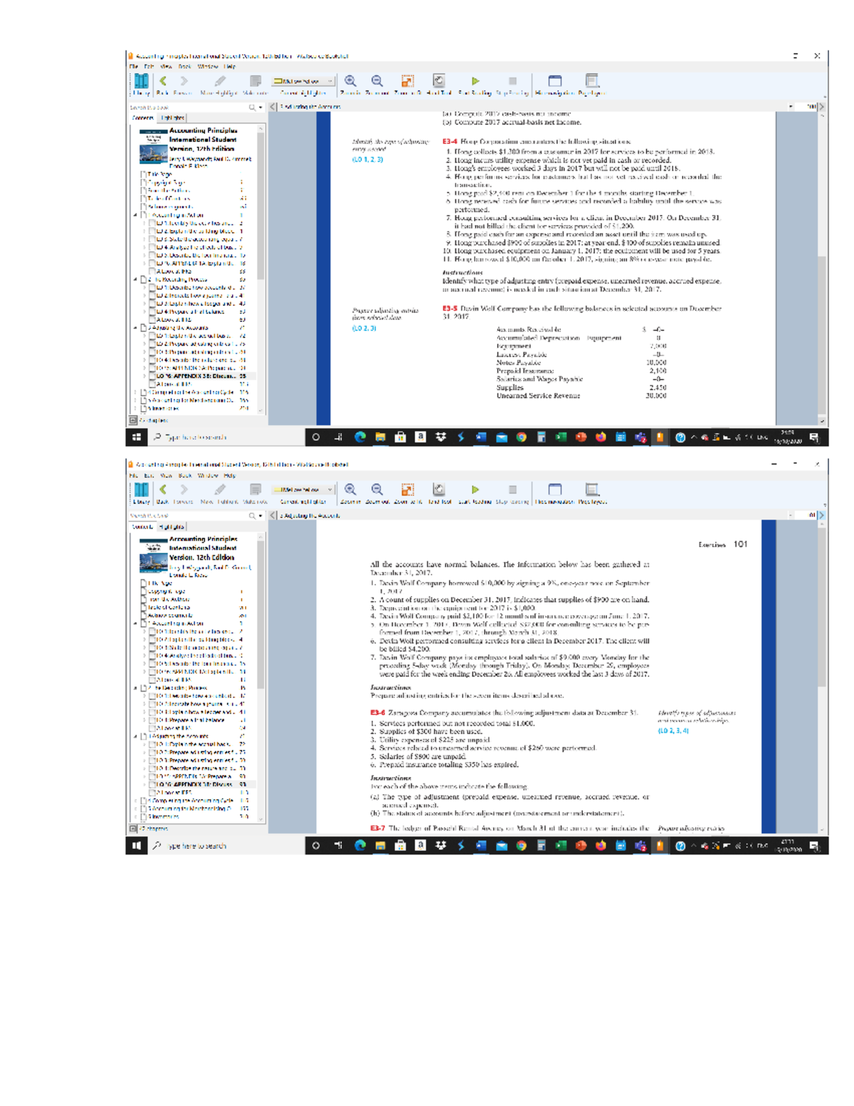 Adjusting Entries and Accounting Principles - Ch 3 (E3-5, E3-18) - Studocu