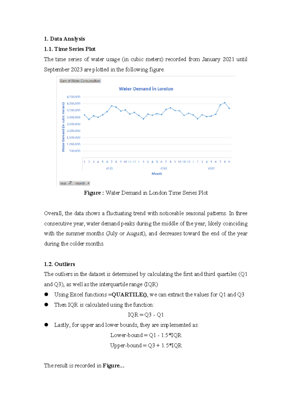 Data Analysis of Water Demand in London: Time Series & Trends - Studocu