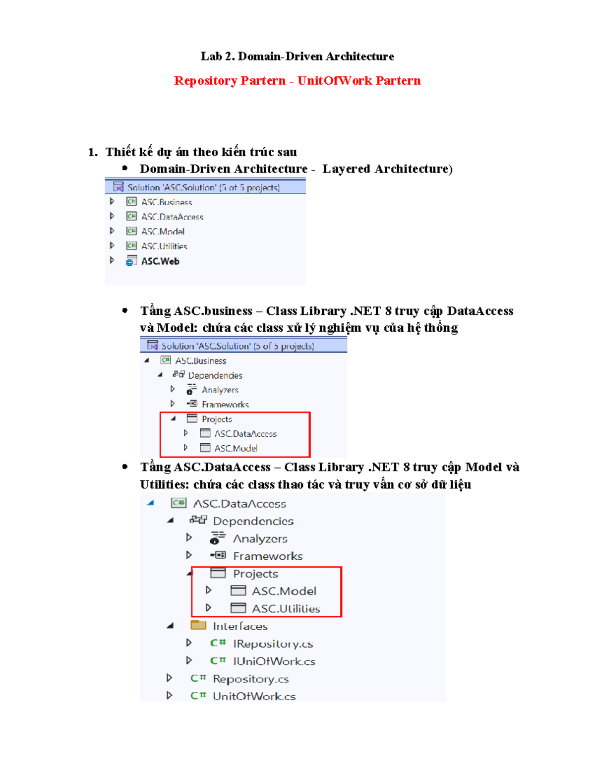Lab 2- Domain Driven Architecture (Layer Architecture) - Lab 2. Domain ...