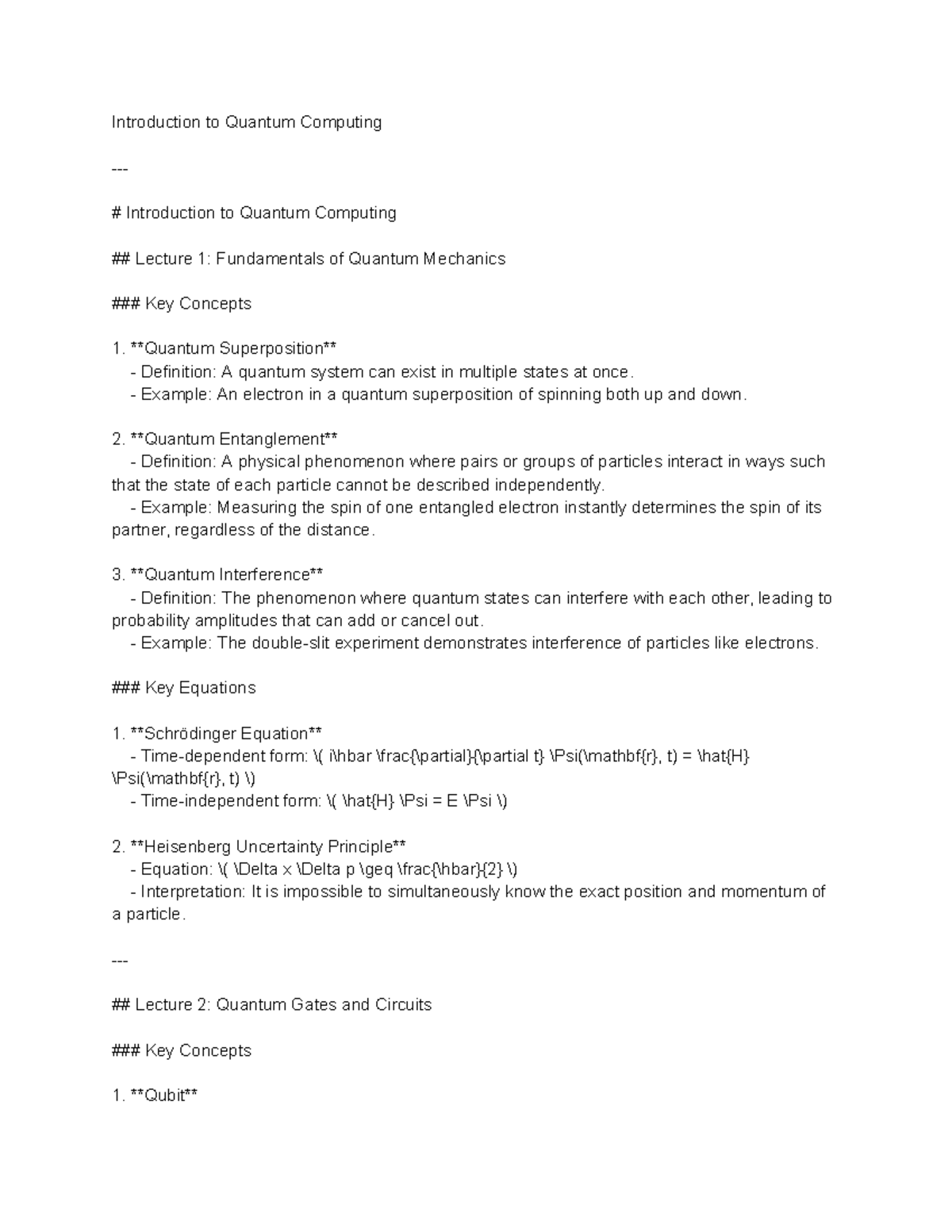 Introduction to Quantum Computing - Introduction to Quantum Computing ...