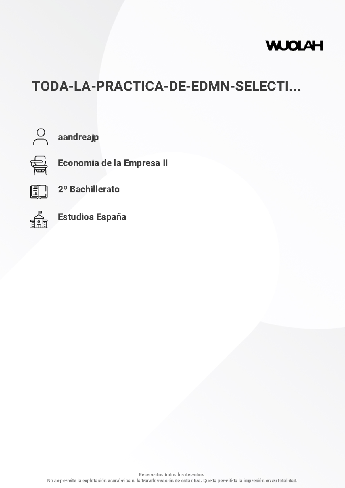 Práctica Completa de EDMN Selectividad - Economía II 2º Bachillerato ...
