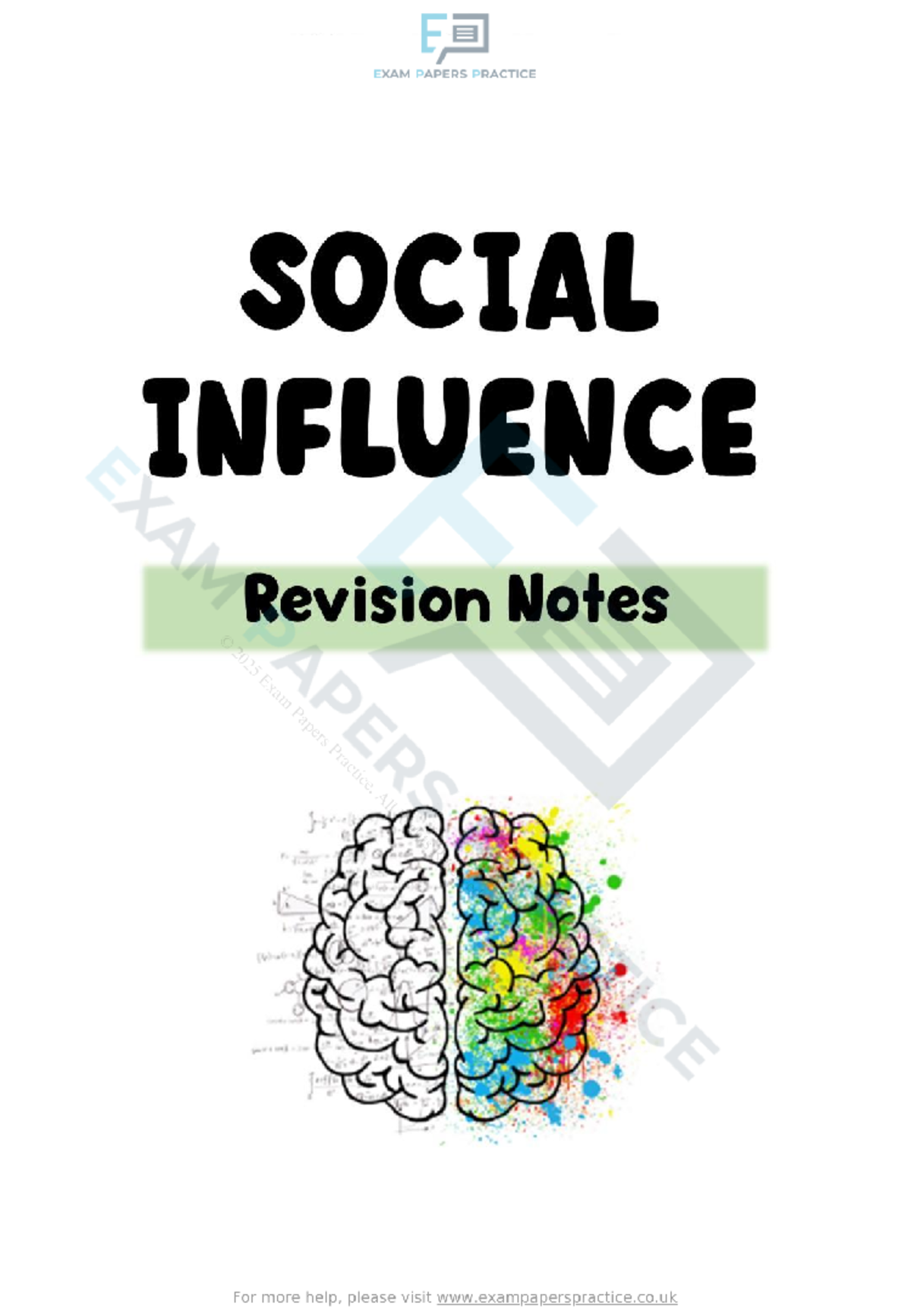 AQA A Level Psychology: Social Influence Revision Notes - Studocu
