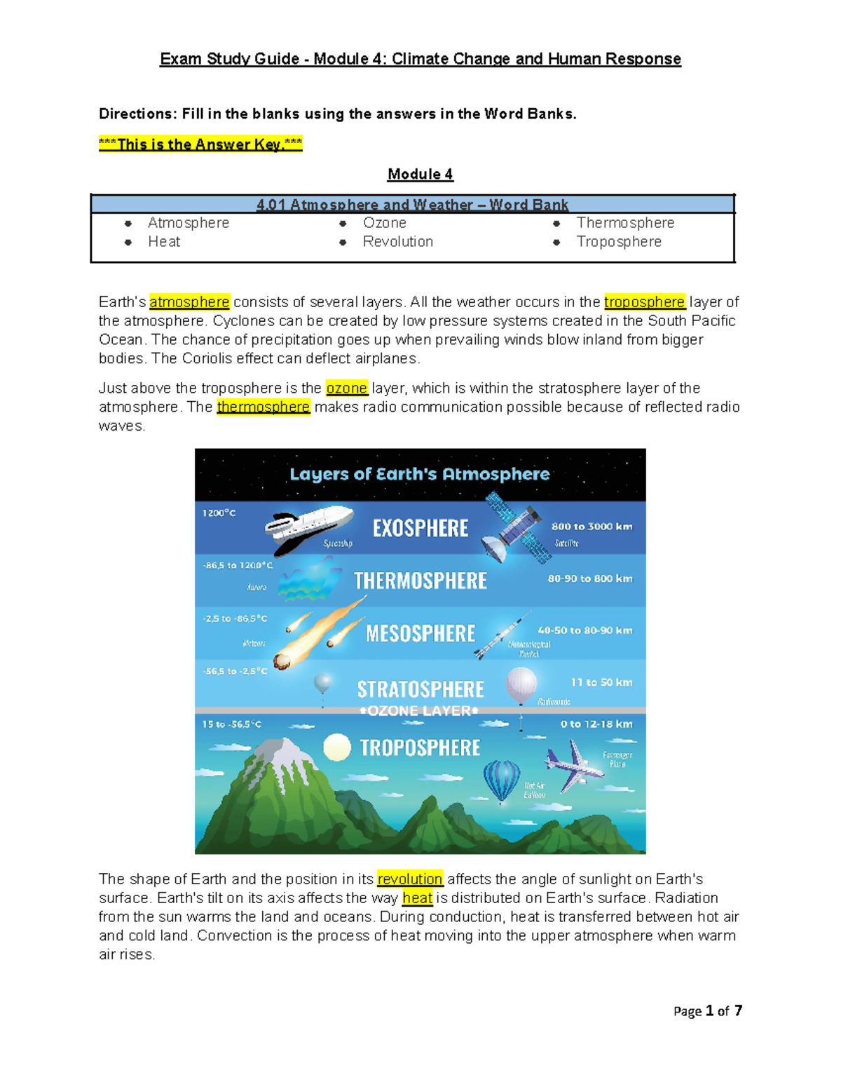 Exam Study Guide - Module 4: Climate Change & Responses (23/24) - Studocu