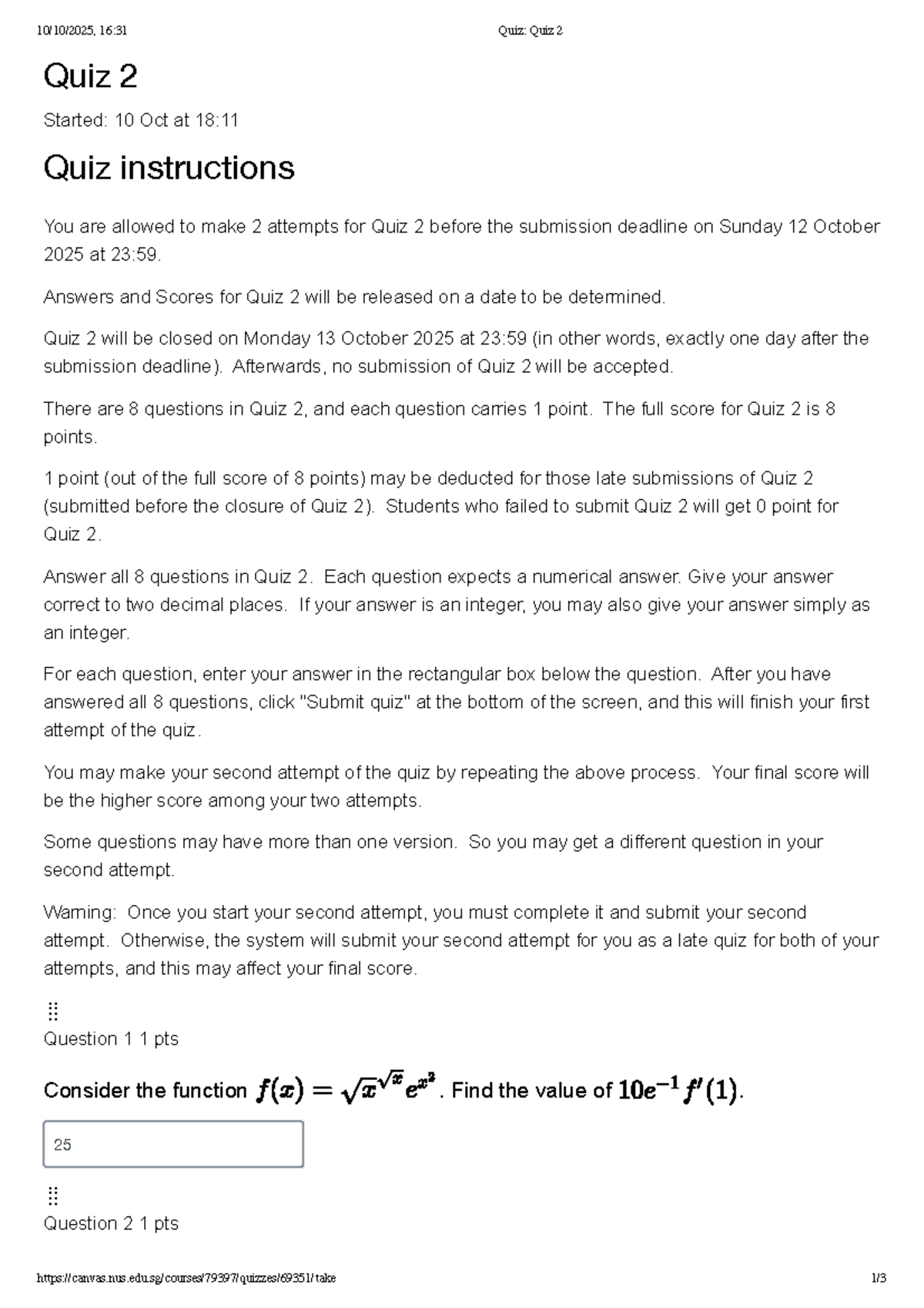 16:31 Quiz: Quiz 2 Instructions and Guidelines - Studocu