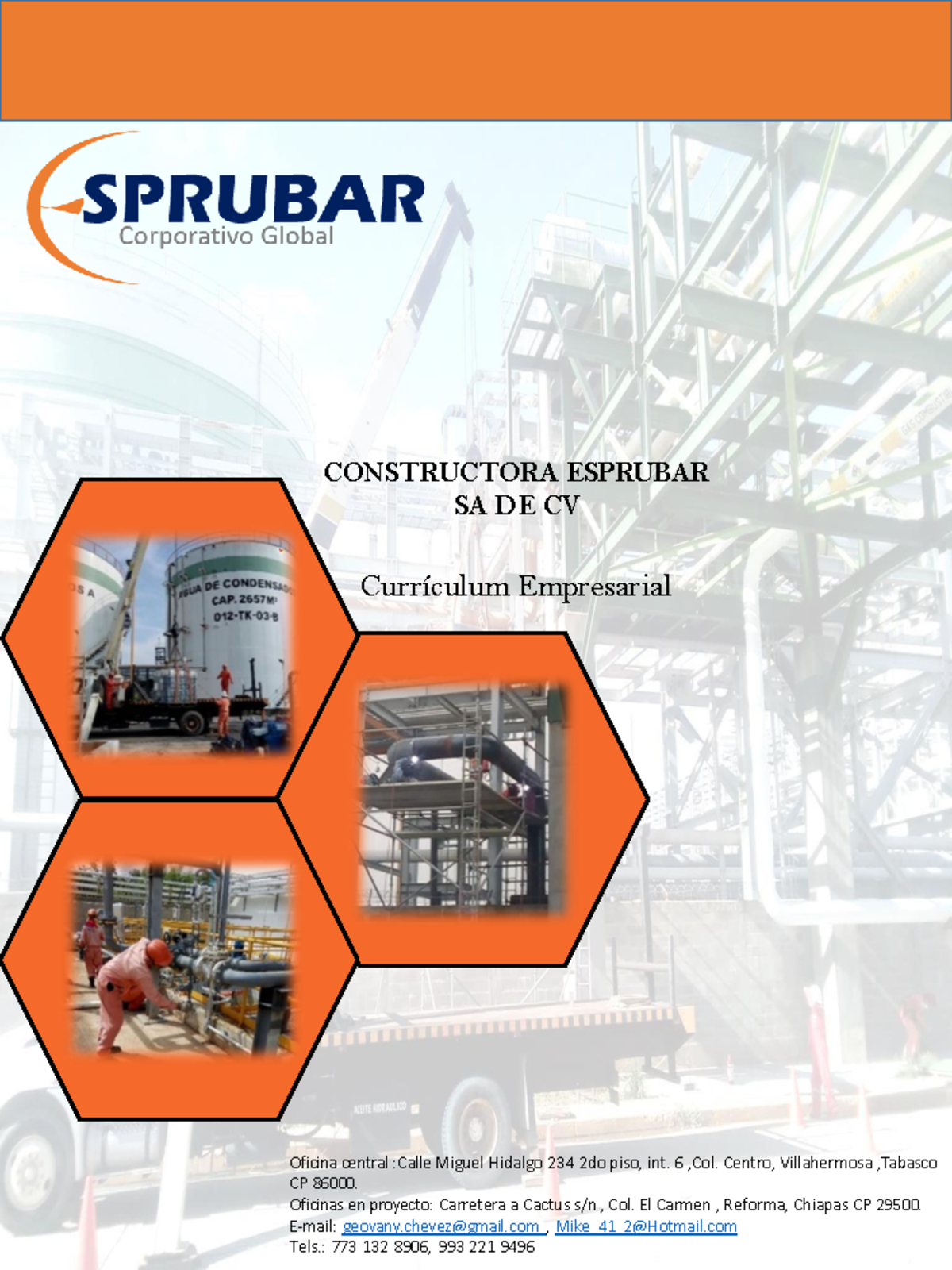 CV Constructora Esprubar S.A. de C.V. - Información Corporativa - Studocu