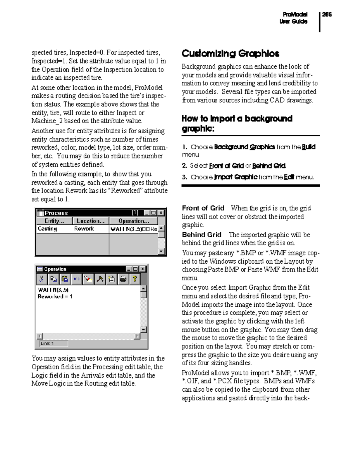 ProModel 285 User Guide - Tire Inspection & Entity Attributes - Studocu