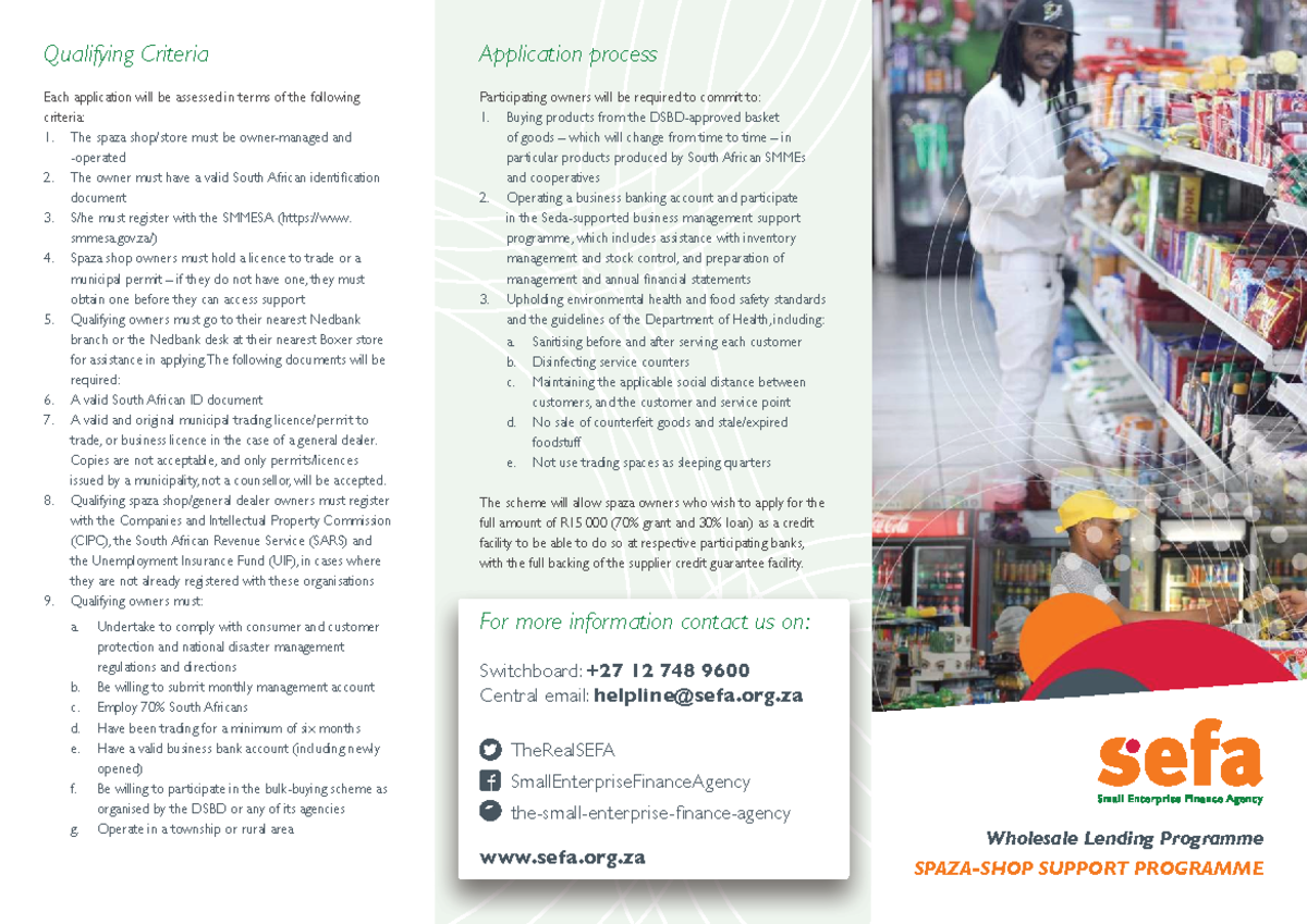Spaza Shop Support Programme: Qualifying Criteria & Application Process ...