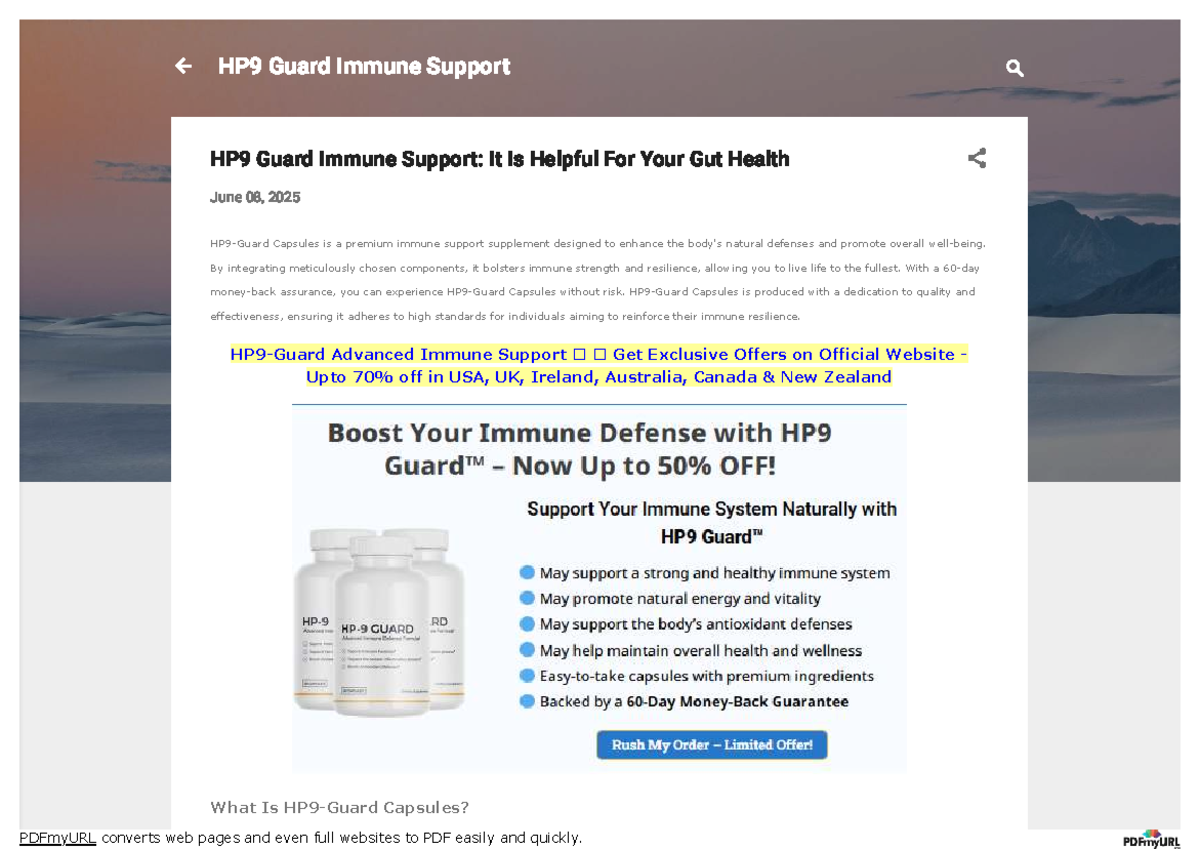 HP9 Guard Immune Support: Enhance Your Gut Health & Immunity Naturally ...