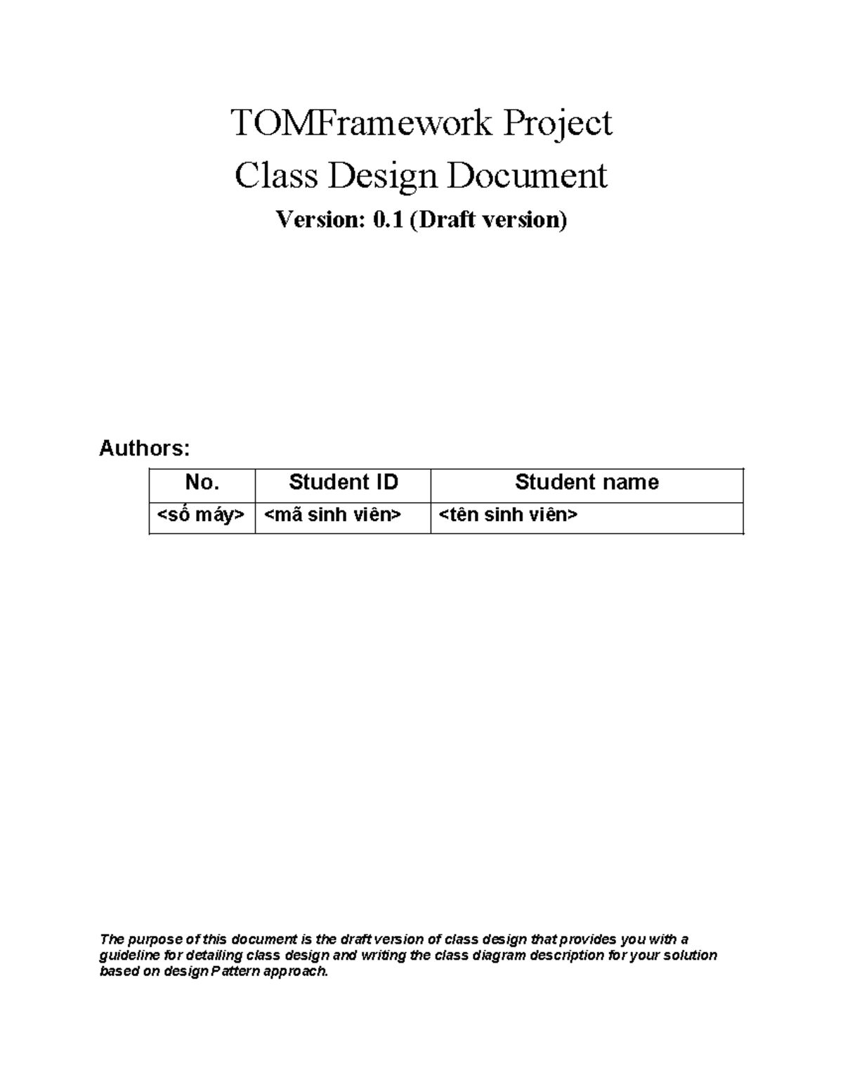 CT240 Class Design Document for IoT MVC Framework (Draft) - Studocu