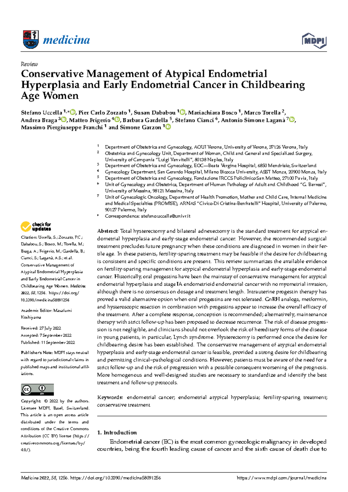 Fertility-Sparing Management of Early Endometrial Cancer & AEH: A ...