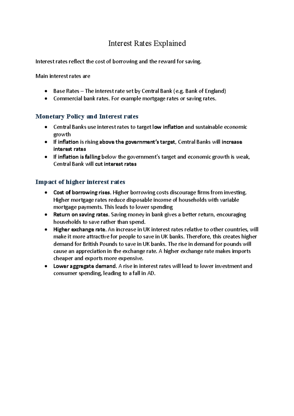 Interest Rates and Their Economic Impact: A Comprehensive Overview ...