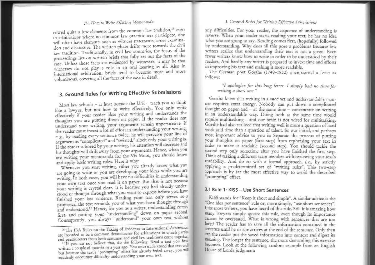 IV. Effective Memoranda Writing: Ground Rules & Recommendations - Studocu