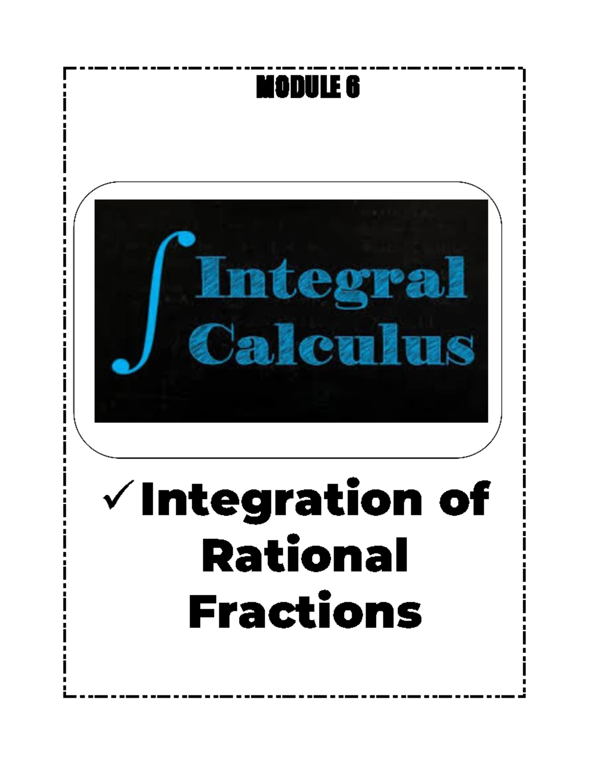 Integral Calculus - Module 5a: Integration By Substitution Notes - Studocu