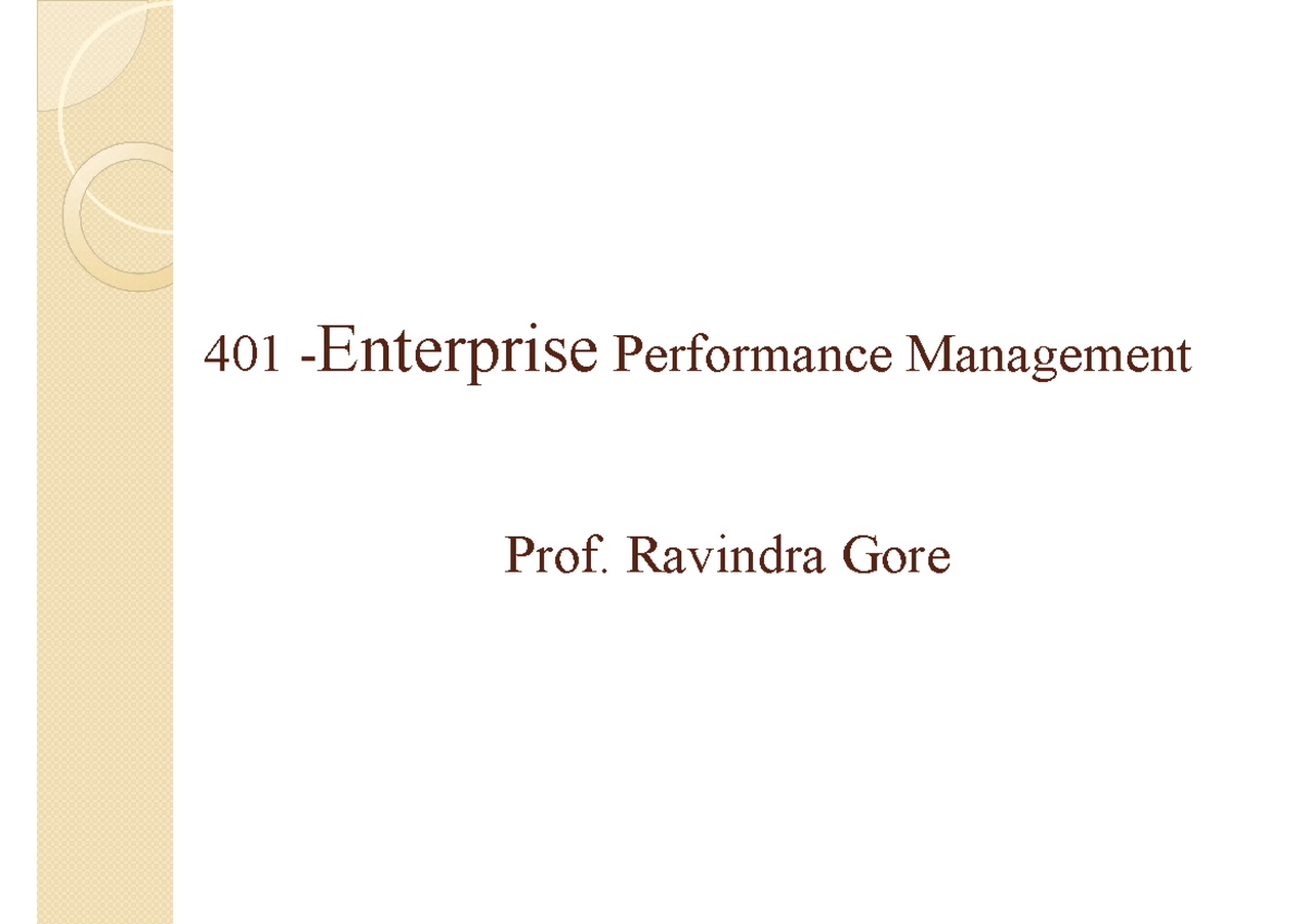 401 EPM - Comprehensive Notes on Performance Management Process - Studocu