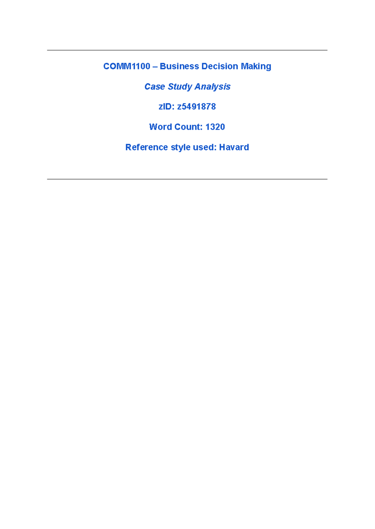 COMM1100 Business Decision Making Case Study Analysis on Microsoft 365 ...