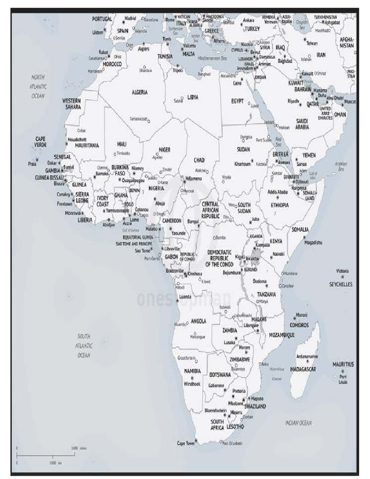 Geographical Overview of Countries in Europe and Africa - Studocu