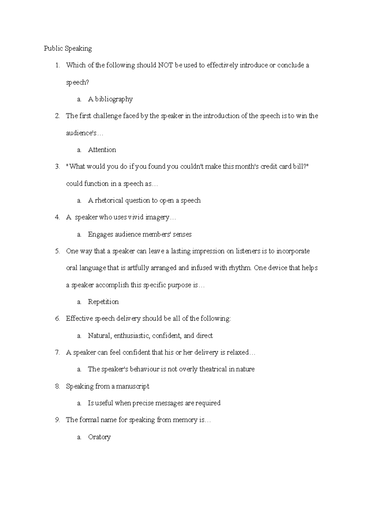 Chapter 5: Effective Public Speaking Strategies and Techniques - Studocu