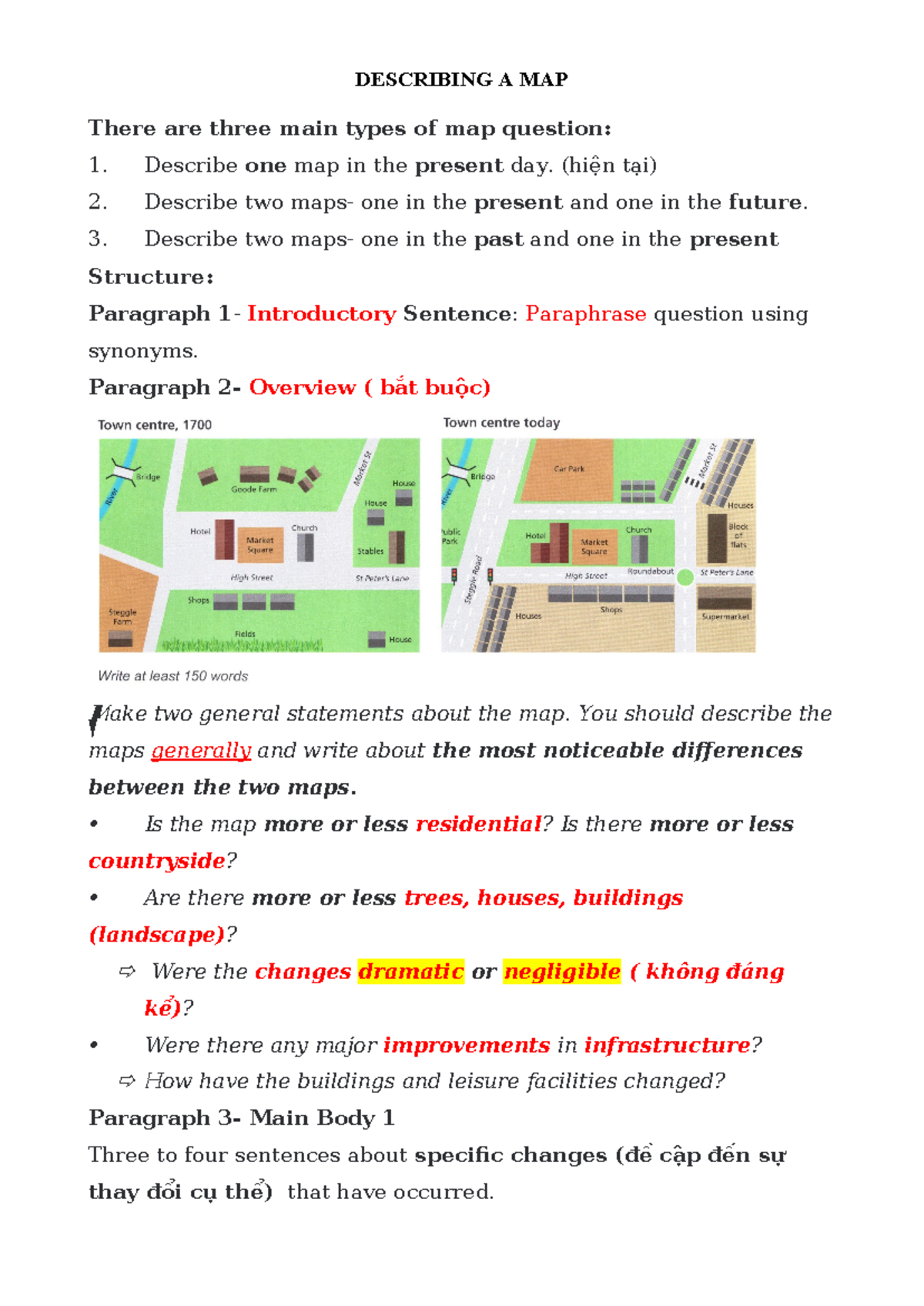 Describing A MAP Copy - nothing - DESCRIBING A MAP There are three main ...