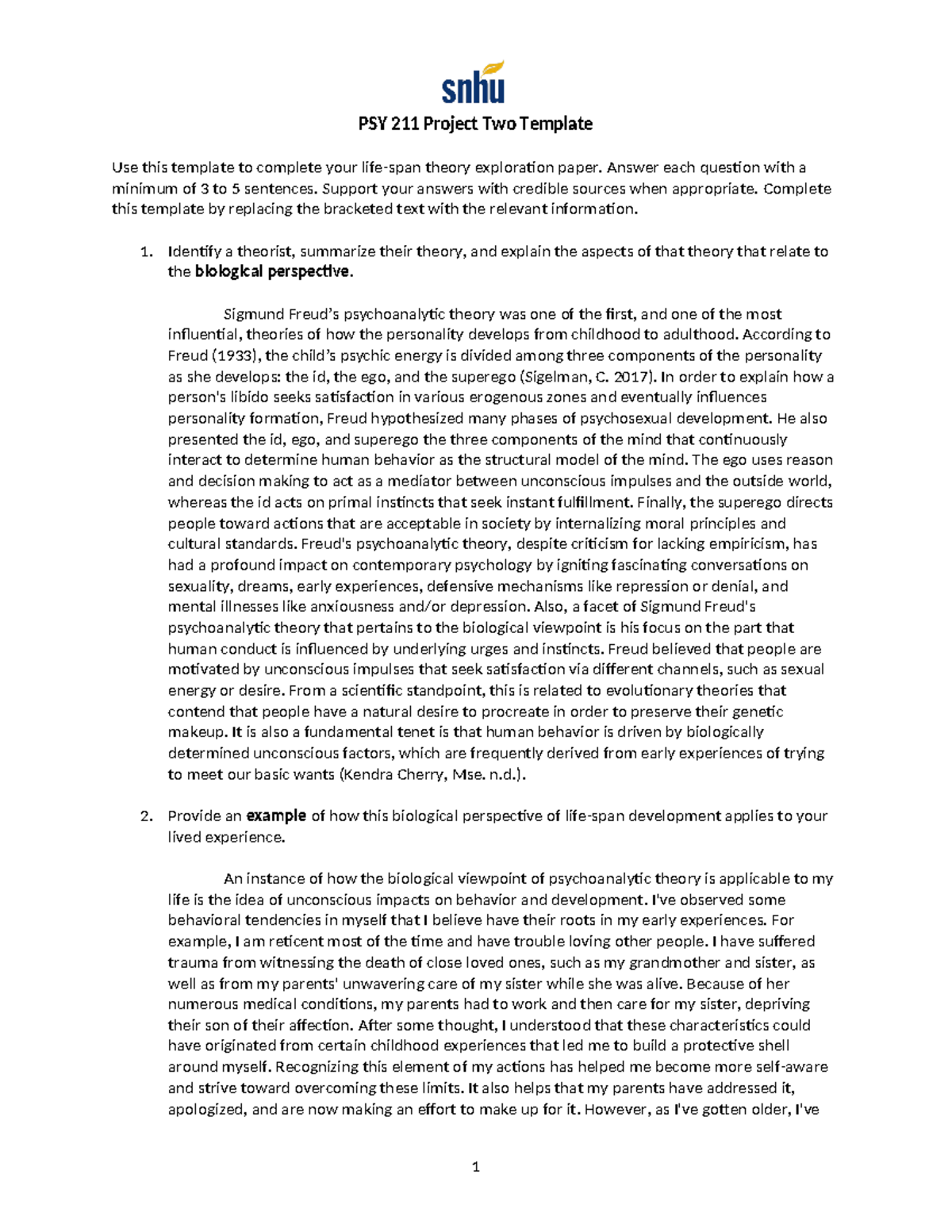 7-2 Project Two - N/a - PSY 211 Project Two Template Use this template ...