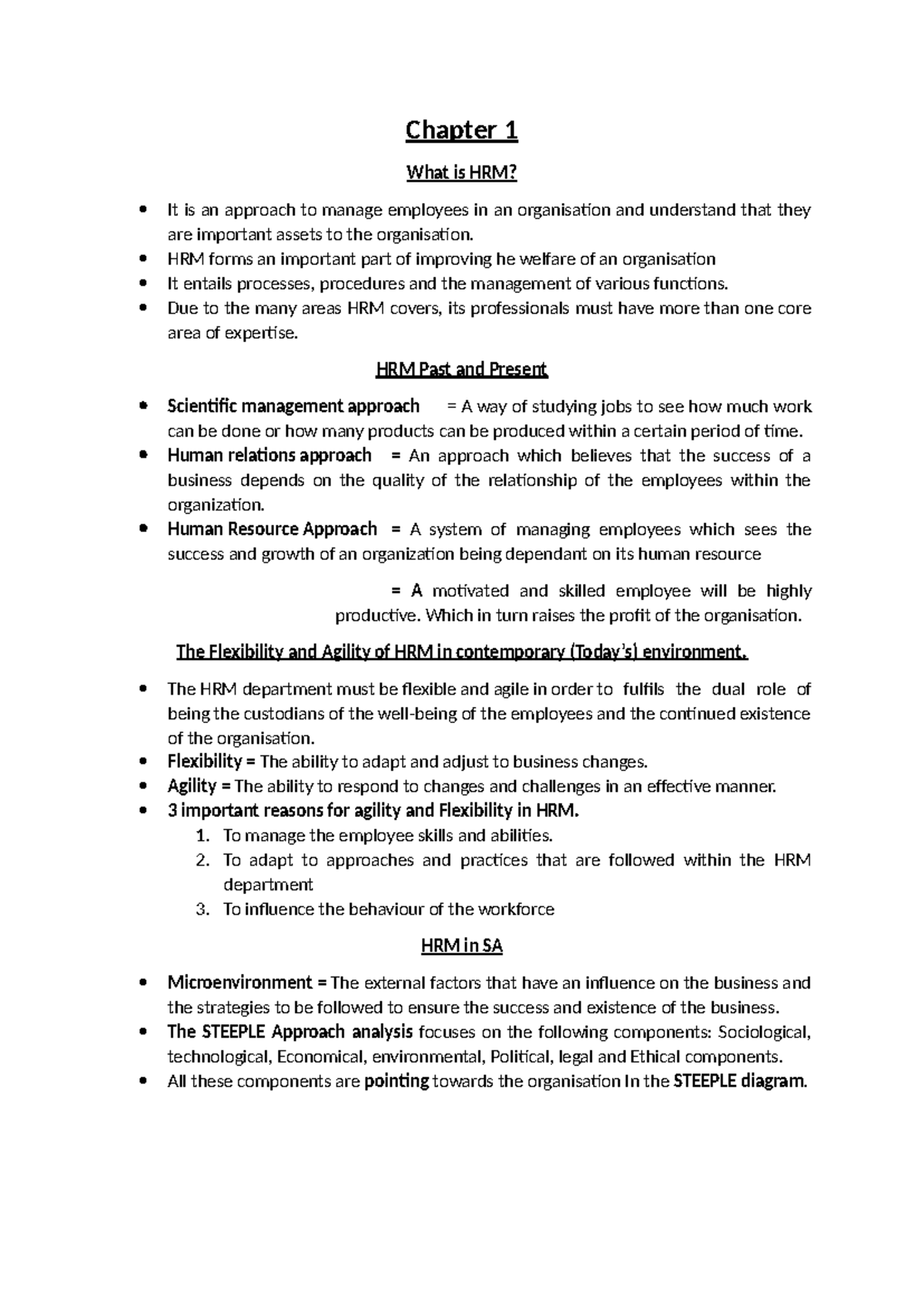 Chapter 1: Understanding HRM - Key Concepts and Approaches - Studocu