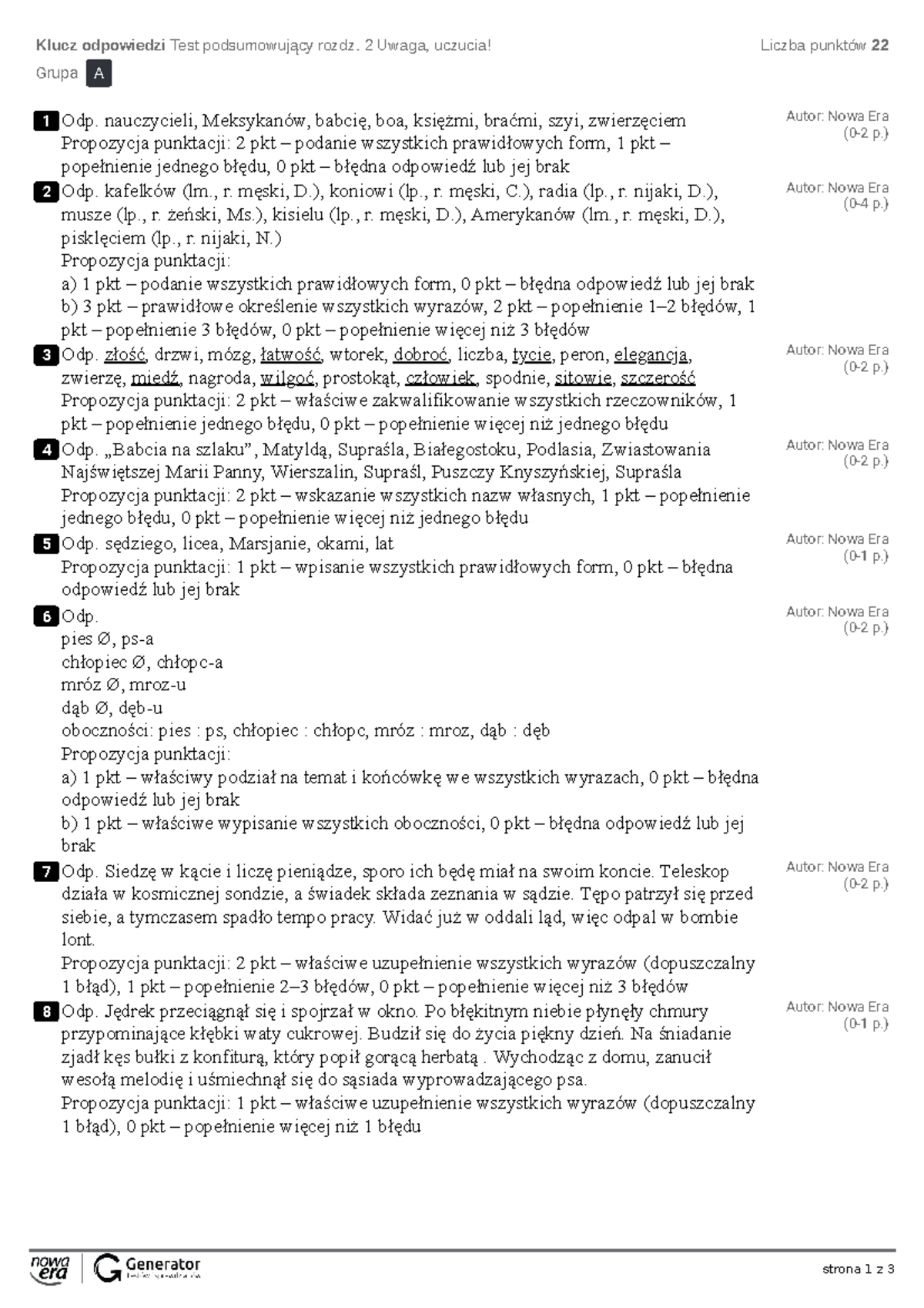 Fokus 1 Sprawdzian Do Rozdz 2 Technikum Odpowiedzi