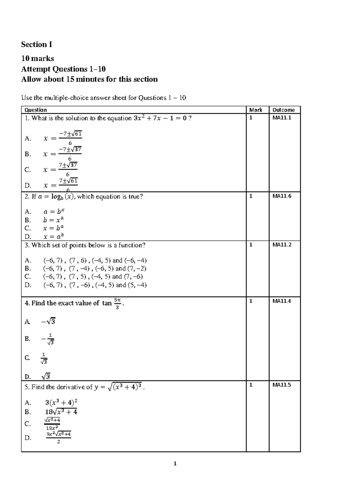 2020 Y11 Advanced MA11 Final Exam Task 3 Questions & Solutions - Studocu