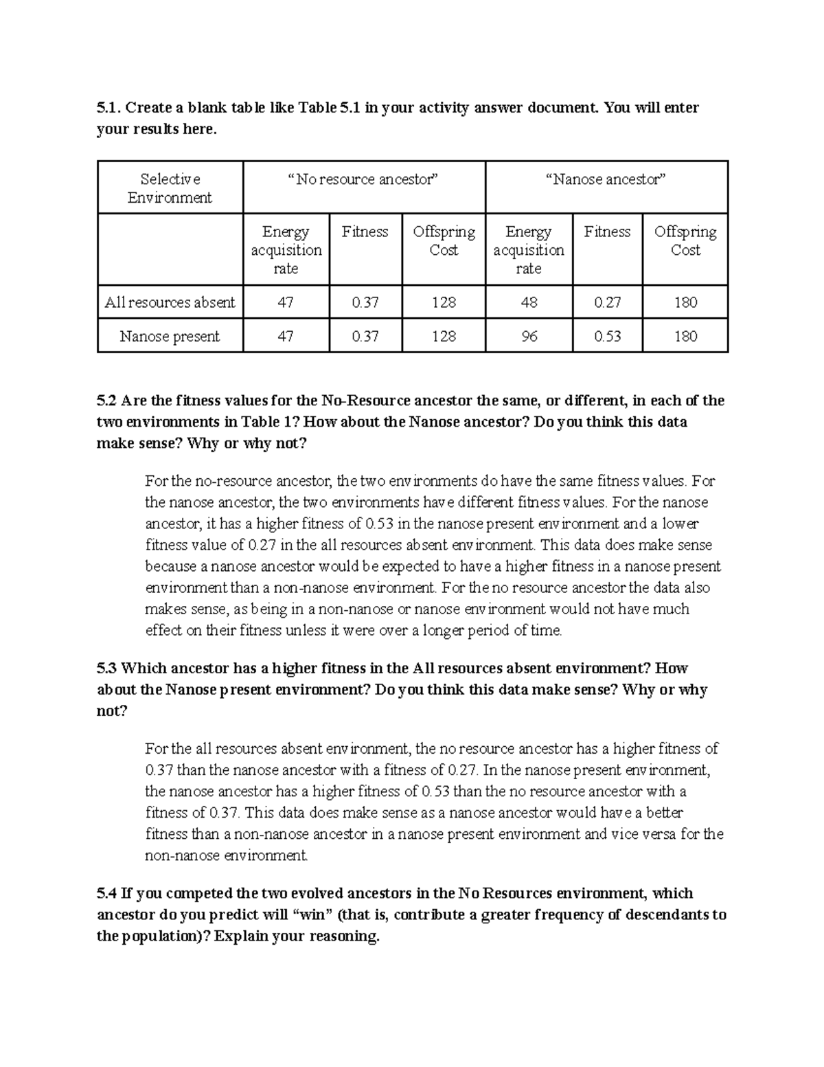 Activity 5: Evolution Analysis and Results Summary - Studocu