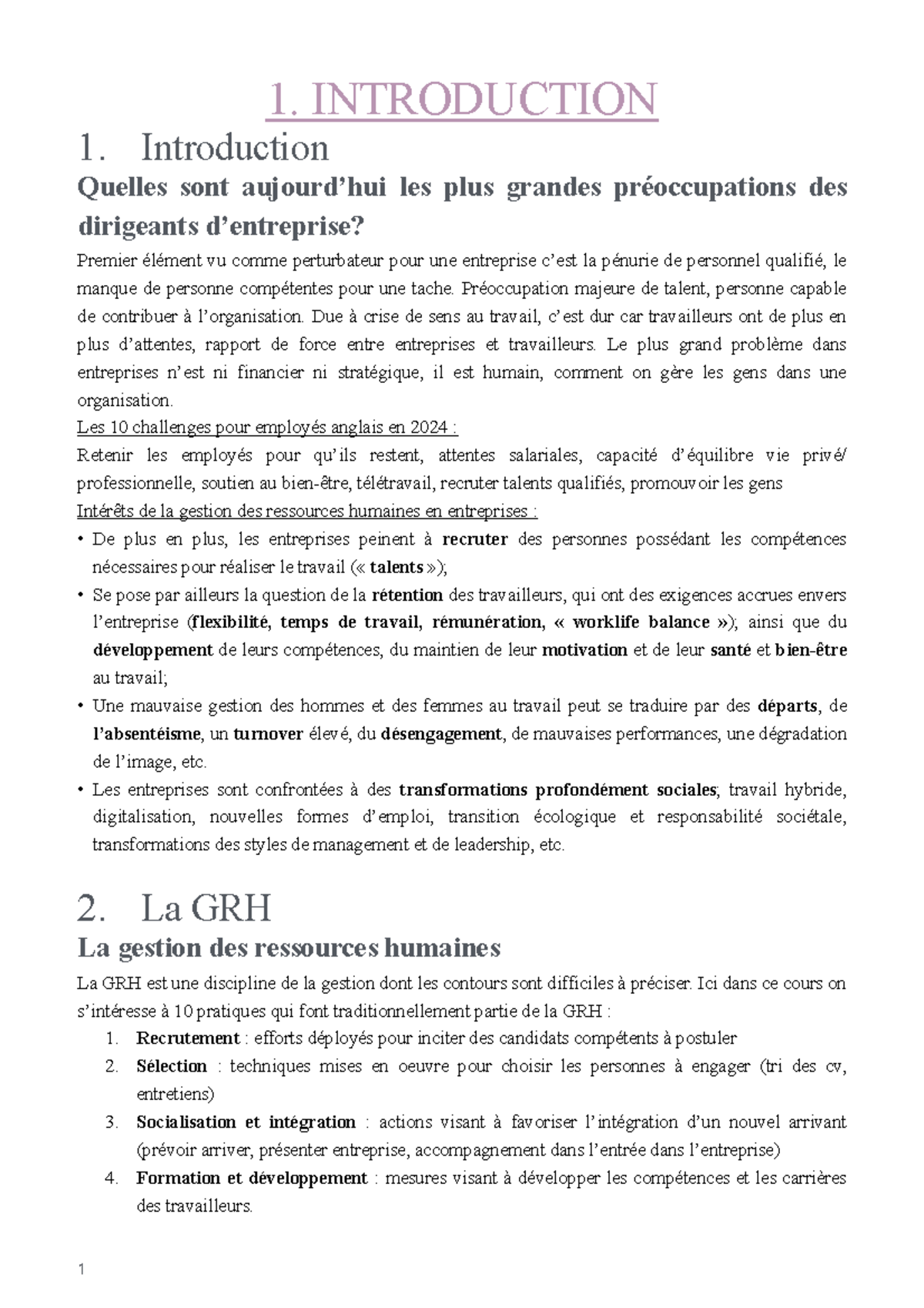 GSRH NET - Cours sur la Gestion des Ressources Humaines et ses Défis ...