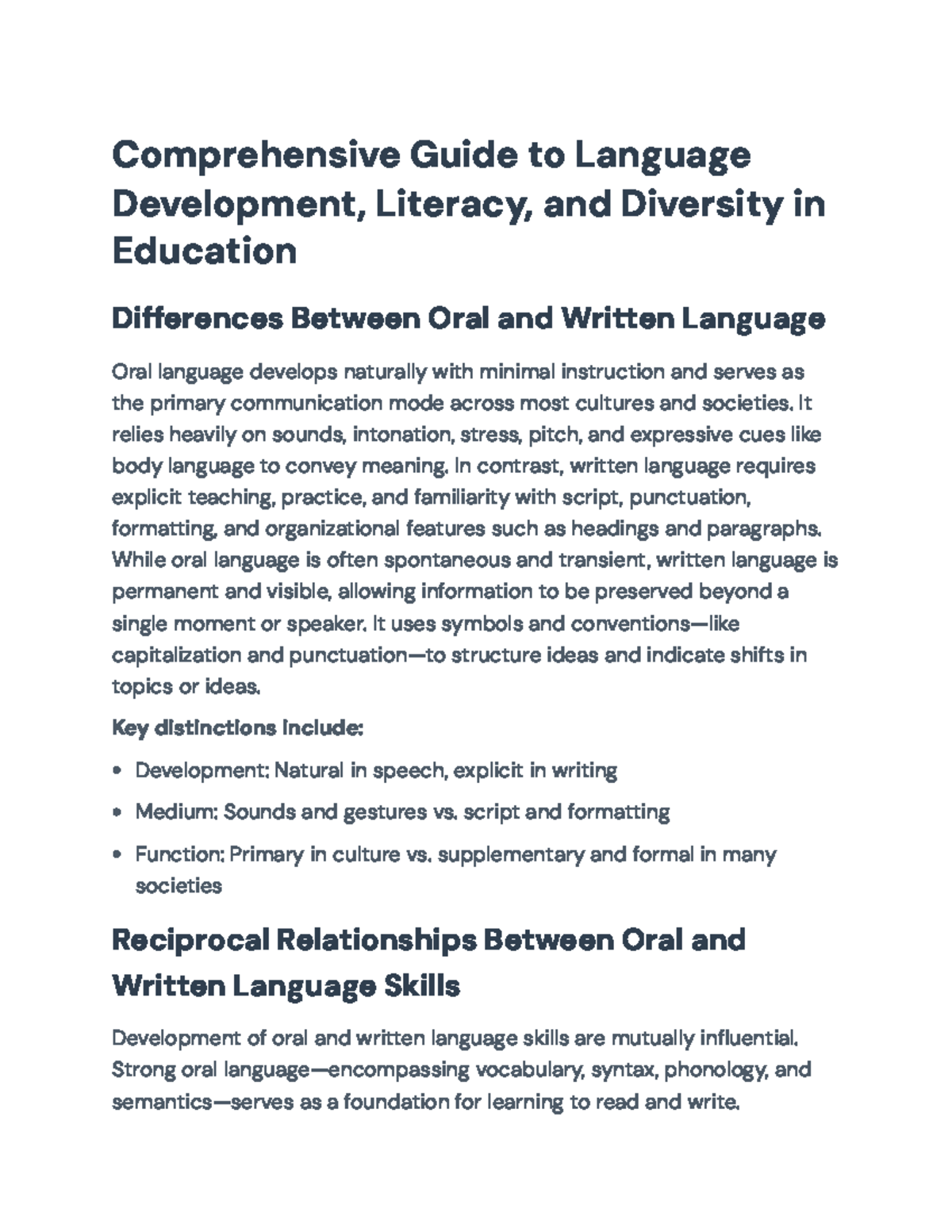 Comprehensive Guide on Language Development & Literacy in EAL/D ...