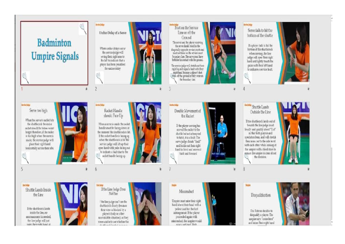 Badminton Umpire Signals: Essential Guidelines for Officials - Studocu