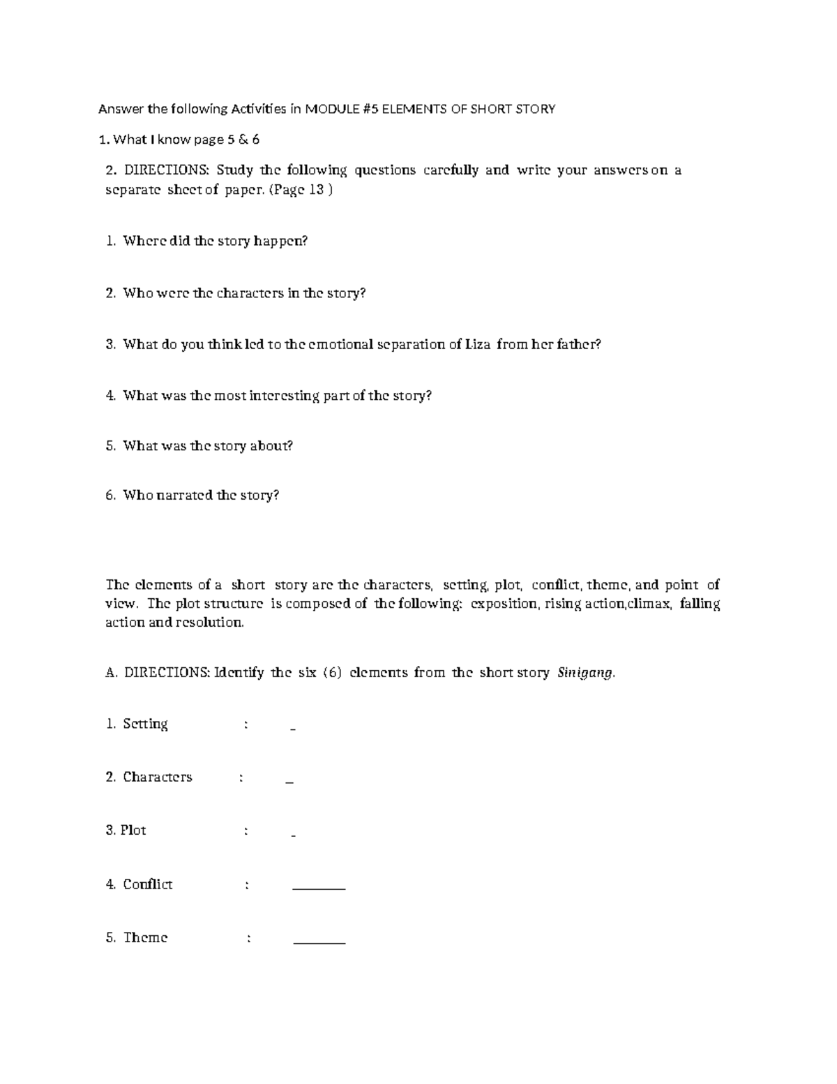 Module-5- Activities-TO- Accomplish - Answer the following Activities ...