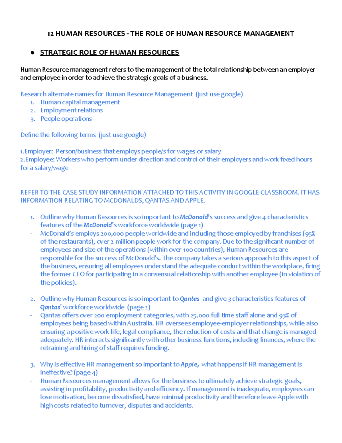 12 HRM: Strategic Importance of Human Resource Management in Business ...