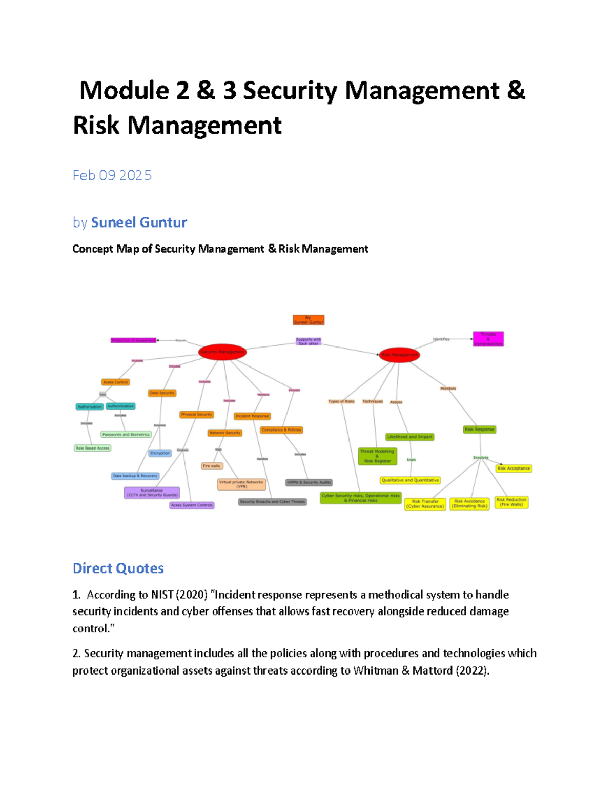 Module 1 & 2 - Security and Risk Management - Module 2 & 3 Security ...