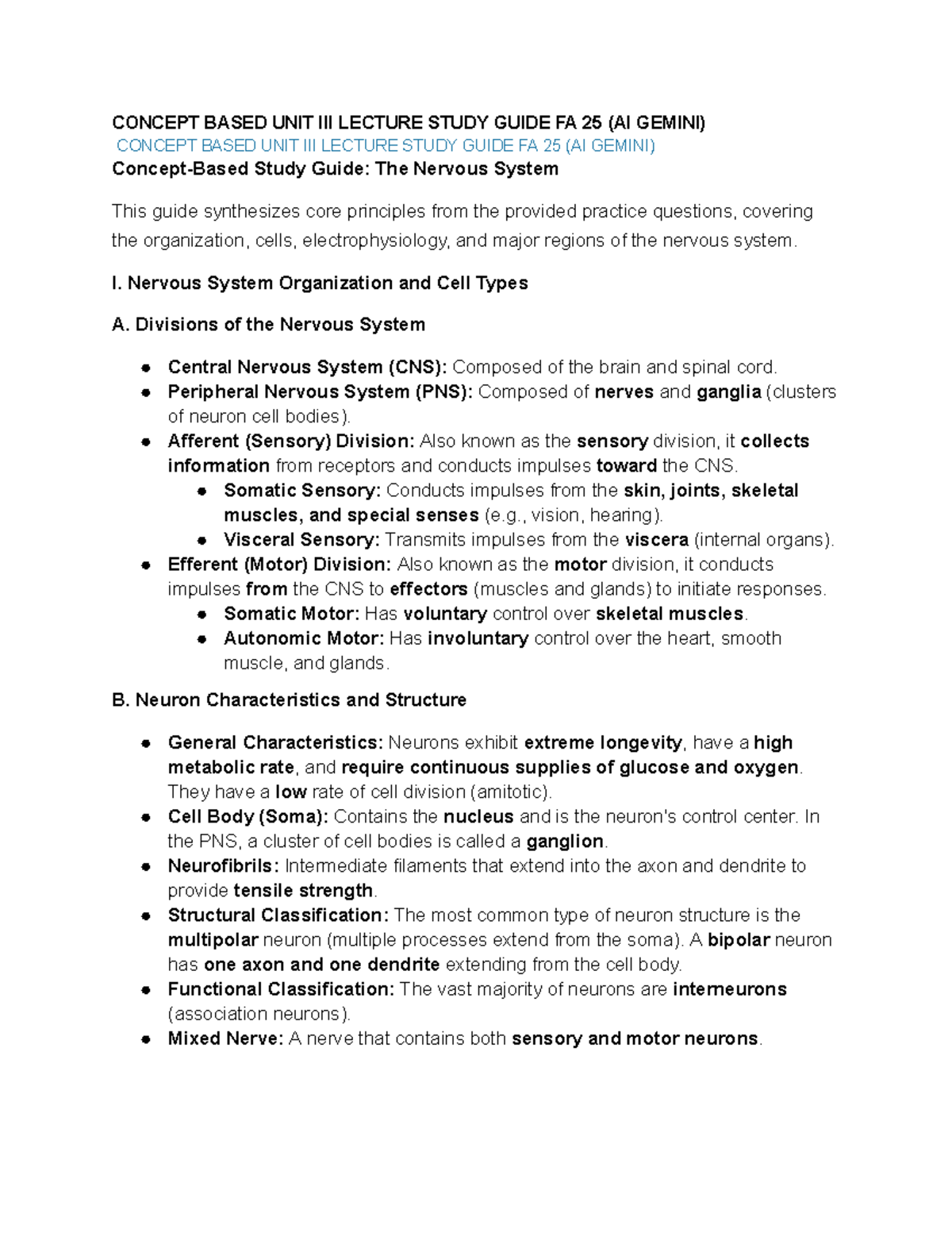 Concept-Based Unit III Lecture Study Guide FA 25 (AI GEMINI) - Studocu