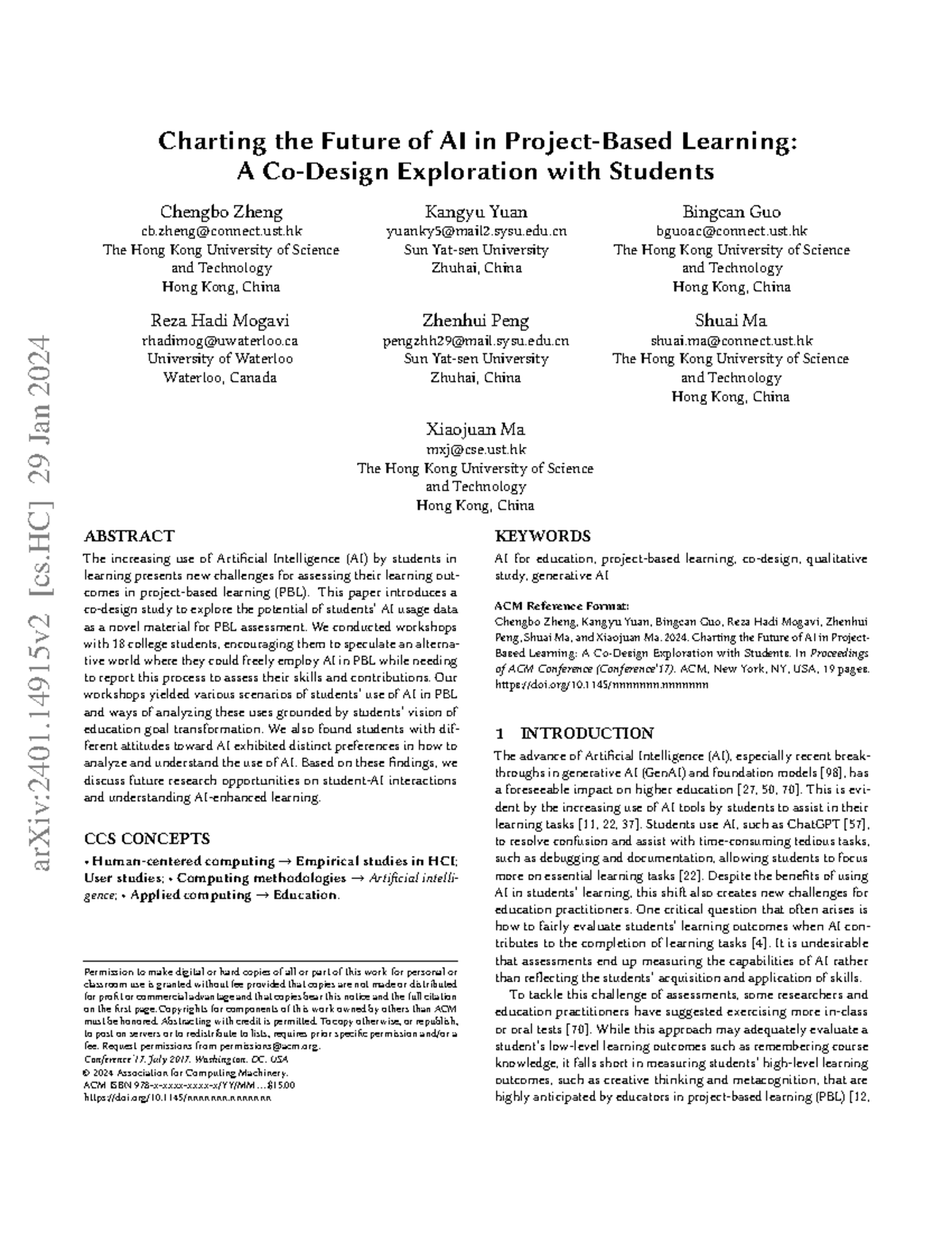 Exploring AI's Role in Project-Based Learning: Insights from Students ...