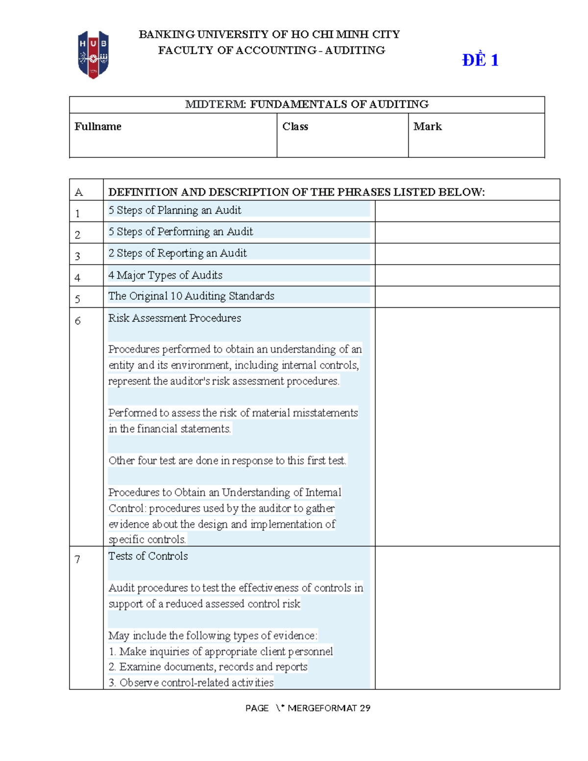 2024 ACC 101 Midterm: Fundamentals of Auditing - Key Concepts and ...