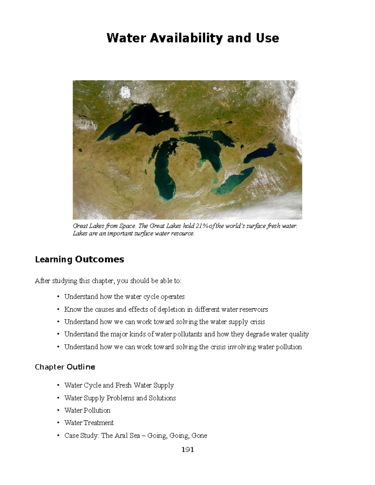 Envisci Lesson 5: Water Availability and Use in the Great Lakes - Studocu