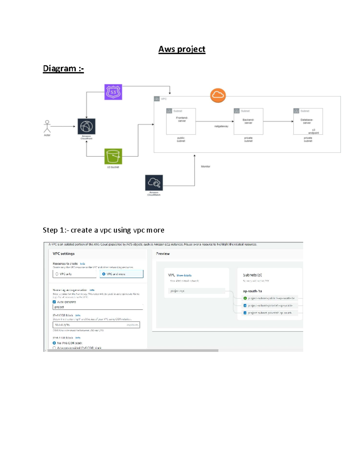AWS DevOps Project: VPC Setup and Instance Management Guide - Studocu