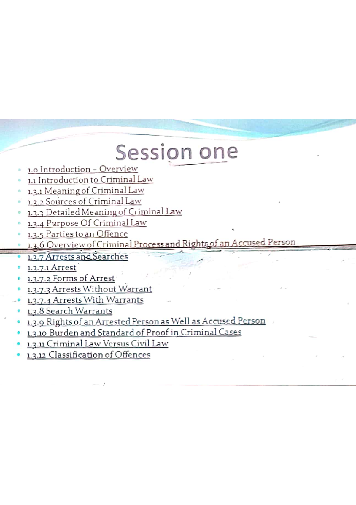 Criminal Law Notes - Overview and Key Concepts in LAW101 - Studocu