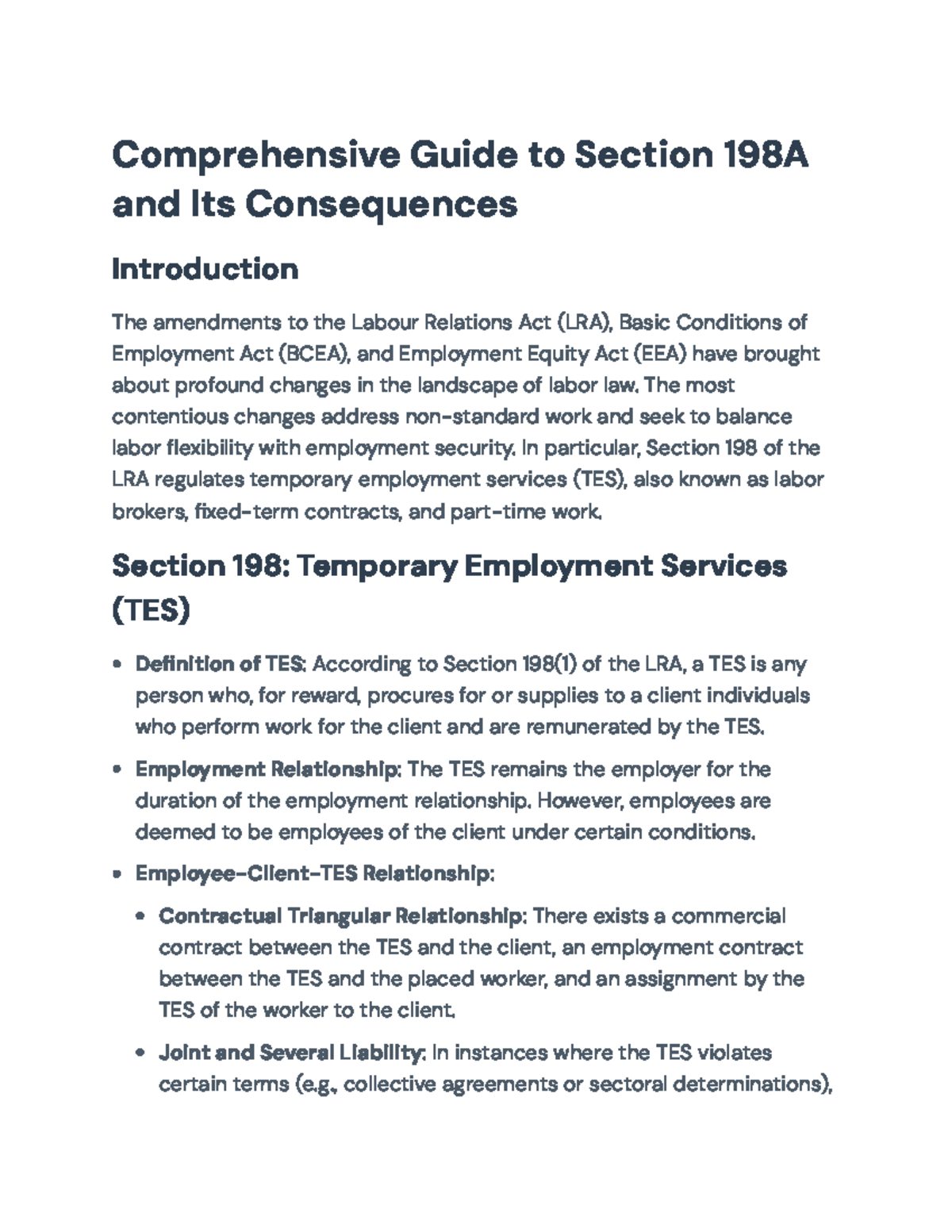 Comprehensive Overview of Section 198A: Labor Law Impacts and Changes ...