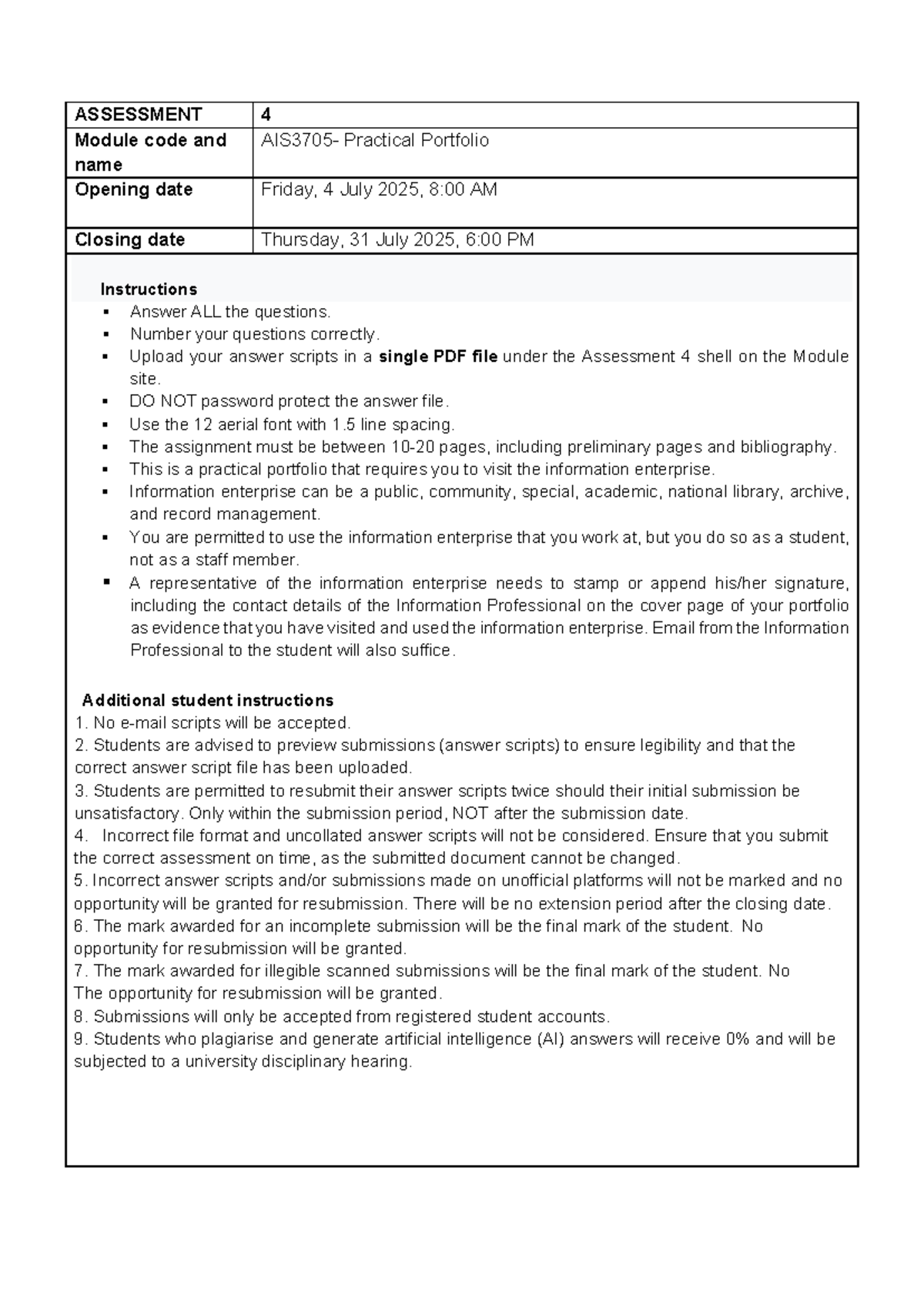 Practical Portfolio Guidelines for Assessment 4 - Studocu