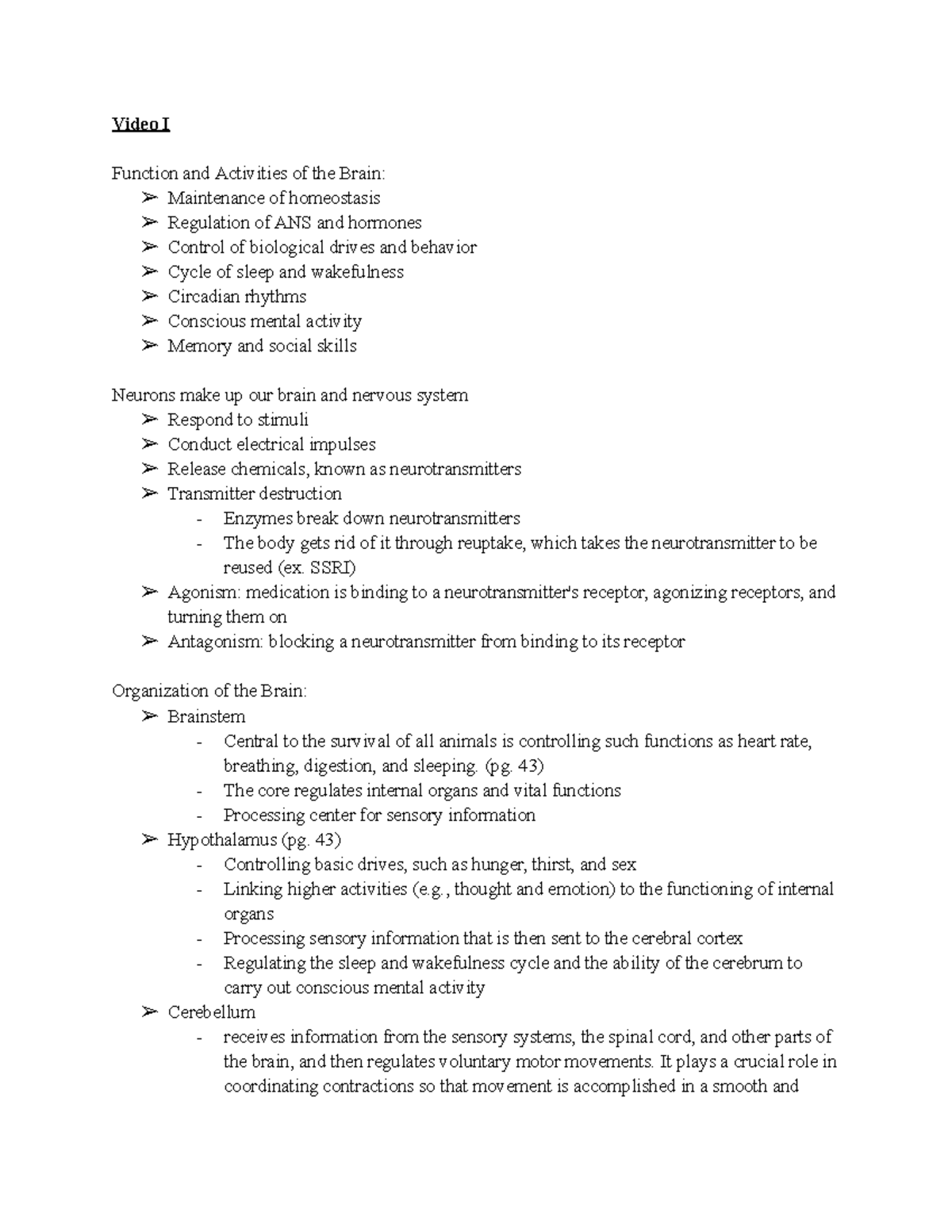 NSG 3450 Unit 2 Notes: Brain Function, Neurotransmitters, and Suicide ...
