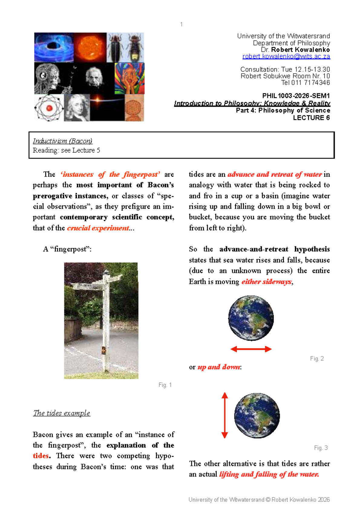 PHIL1003-2026-SEM1: Lecture 6 - Inductivism (Bacon) - Studocu