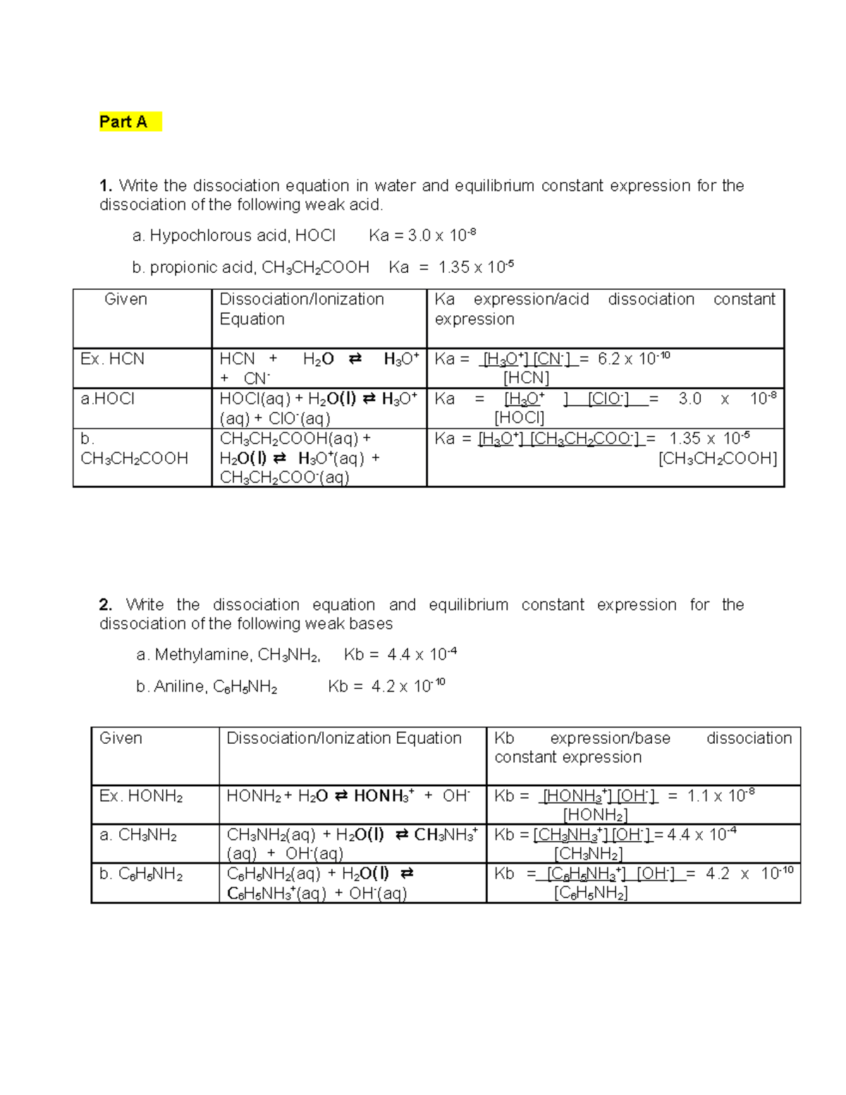 Anachem-Lec-M3 Activity 5 in Lecture) - Part A 1. Write the ...