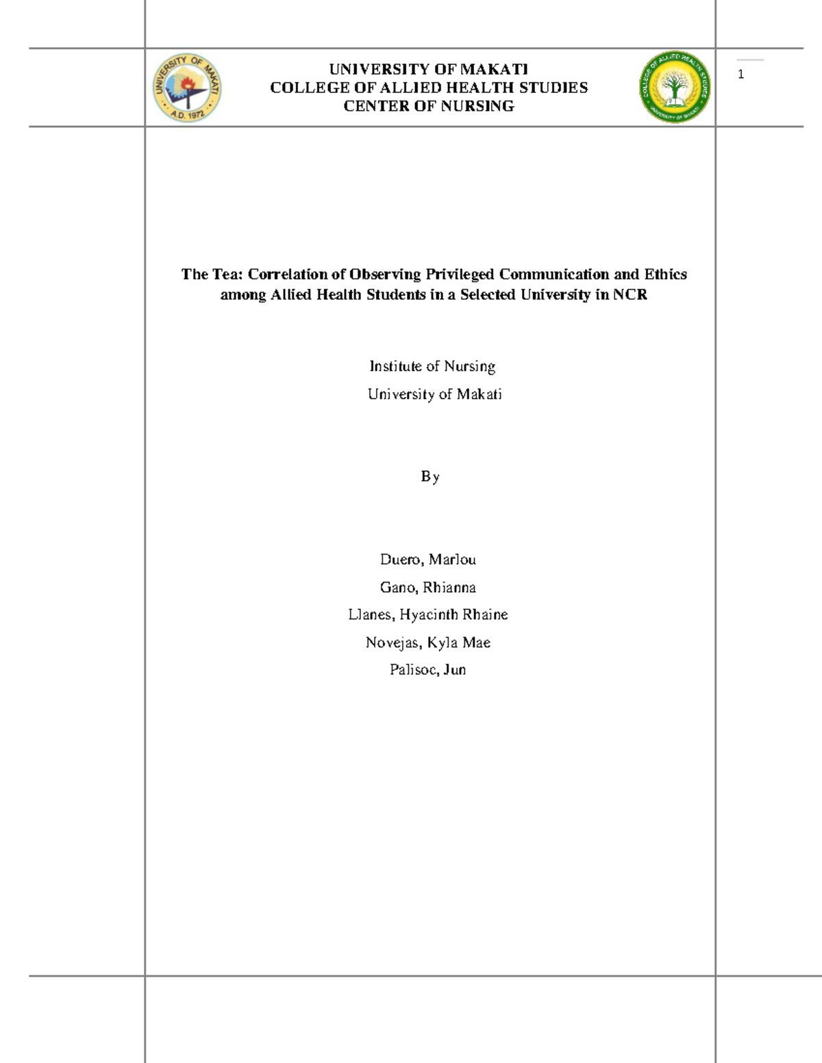 Chapter-2-RRL - NONE - COLLEGE OF ALLIED HEALTH STUDIES CENTER OF ...