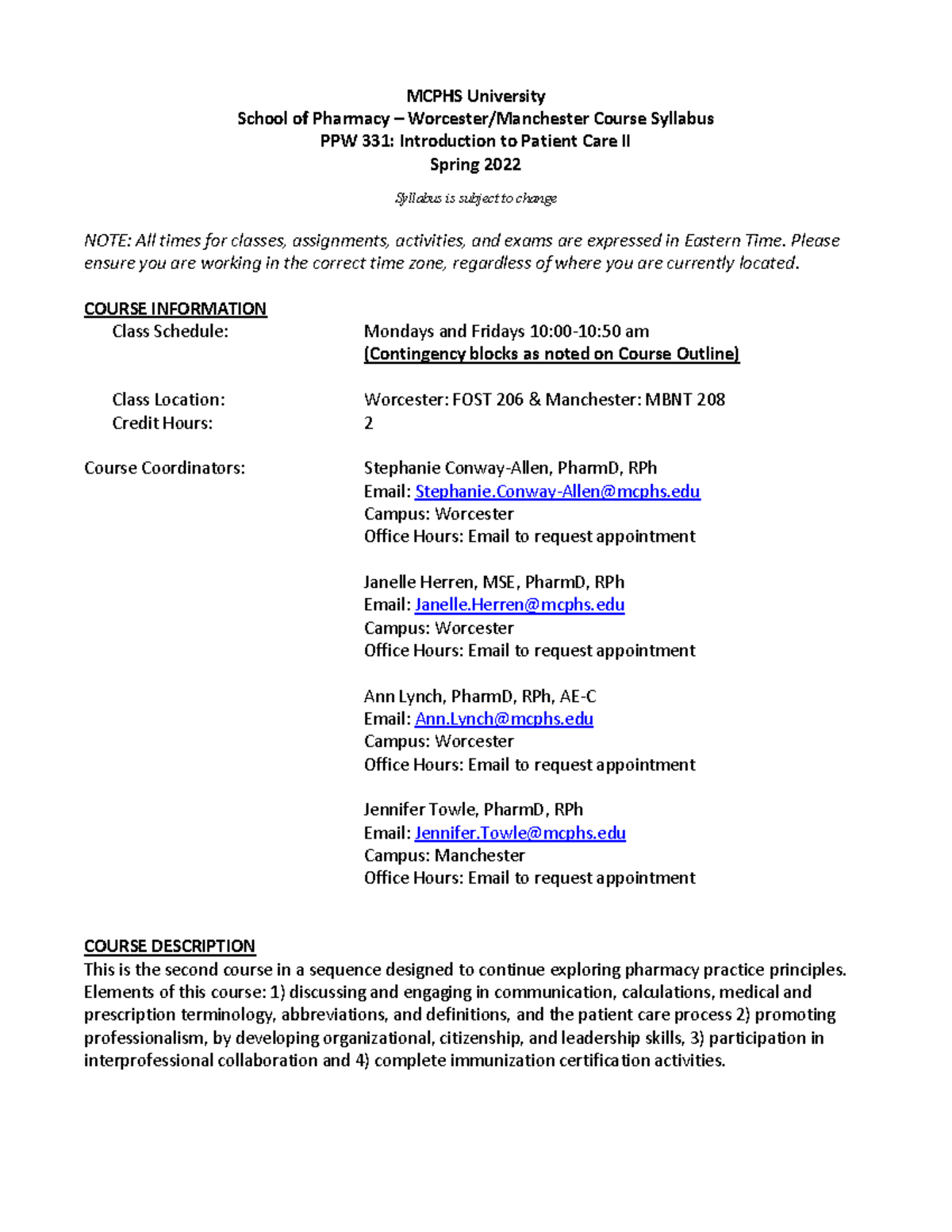 MCPHS 2021-2022 Academic Calendar Overview and Key Dates - Studocu