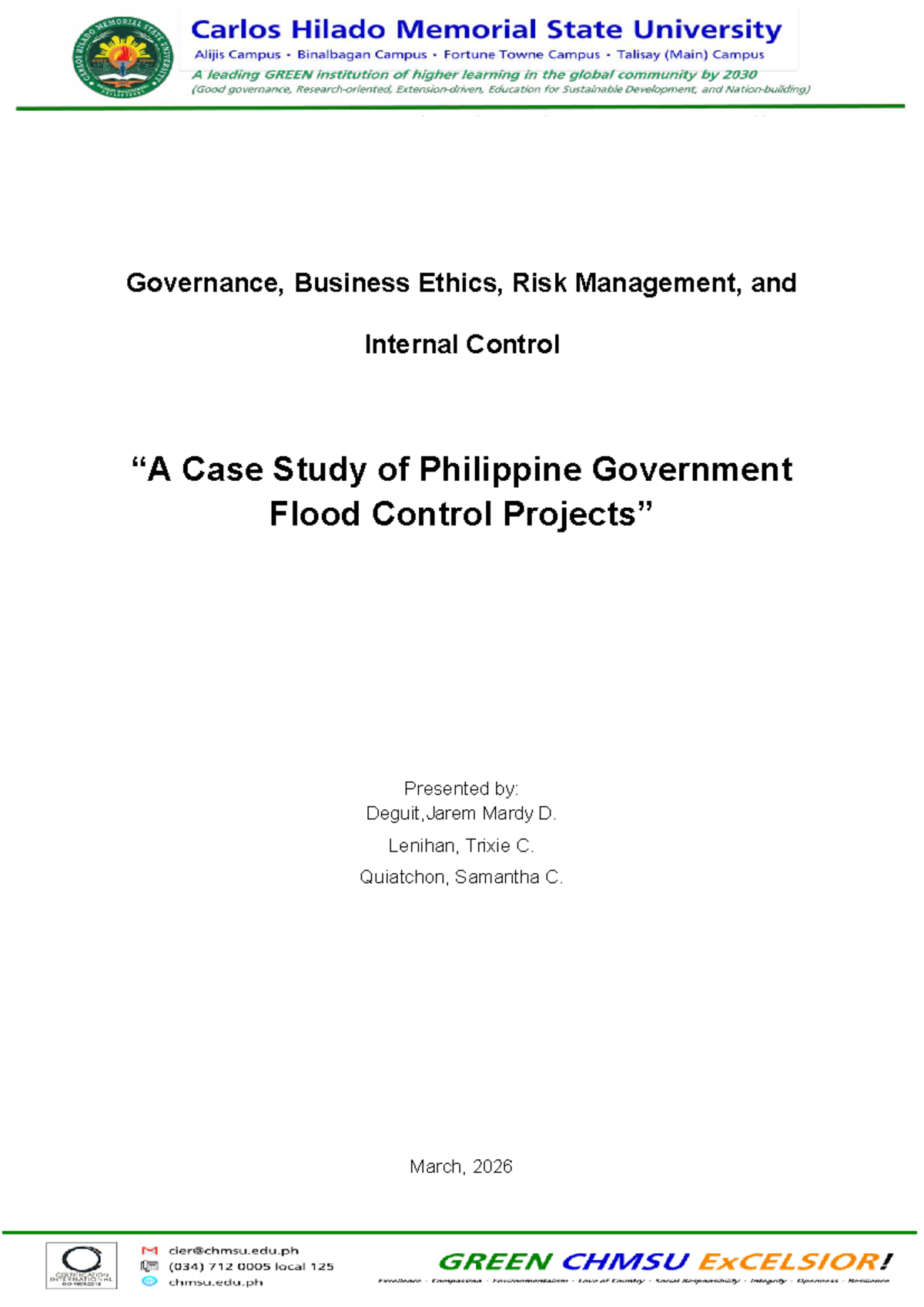Case Study: Governance and Ethics in Philippine Flood Control Projects ...